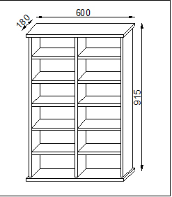 Regal - weiß - 60 cm breit - für 300 CDs