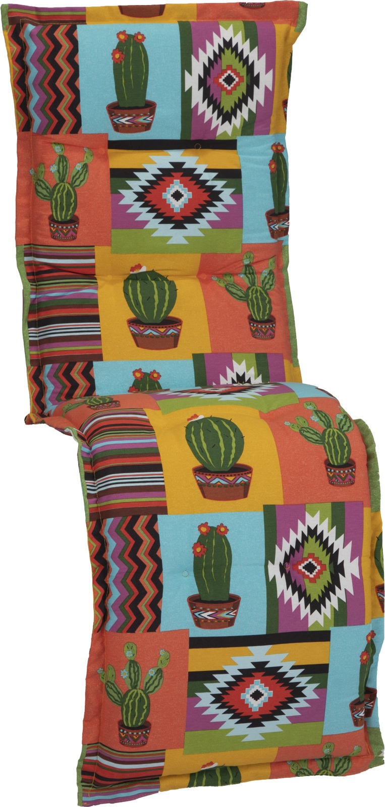 Relax-Saumauflage - bunt - Kakteen - 171x46 cm
