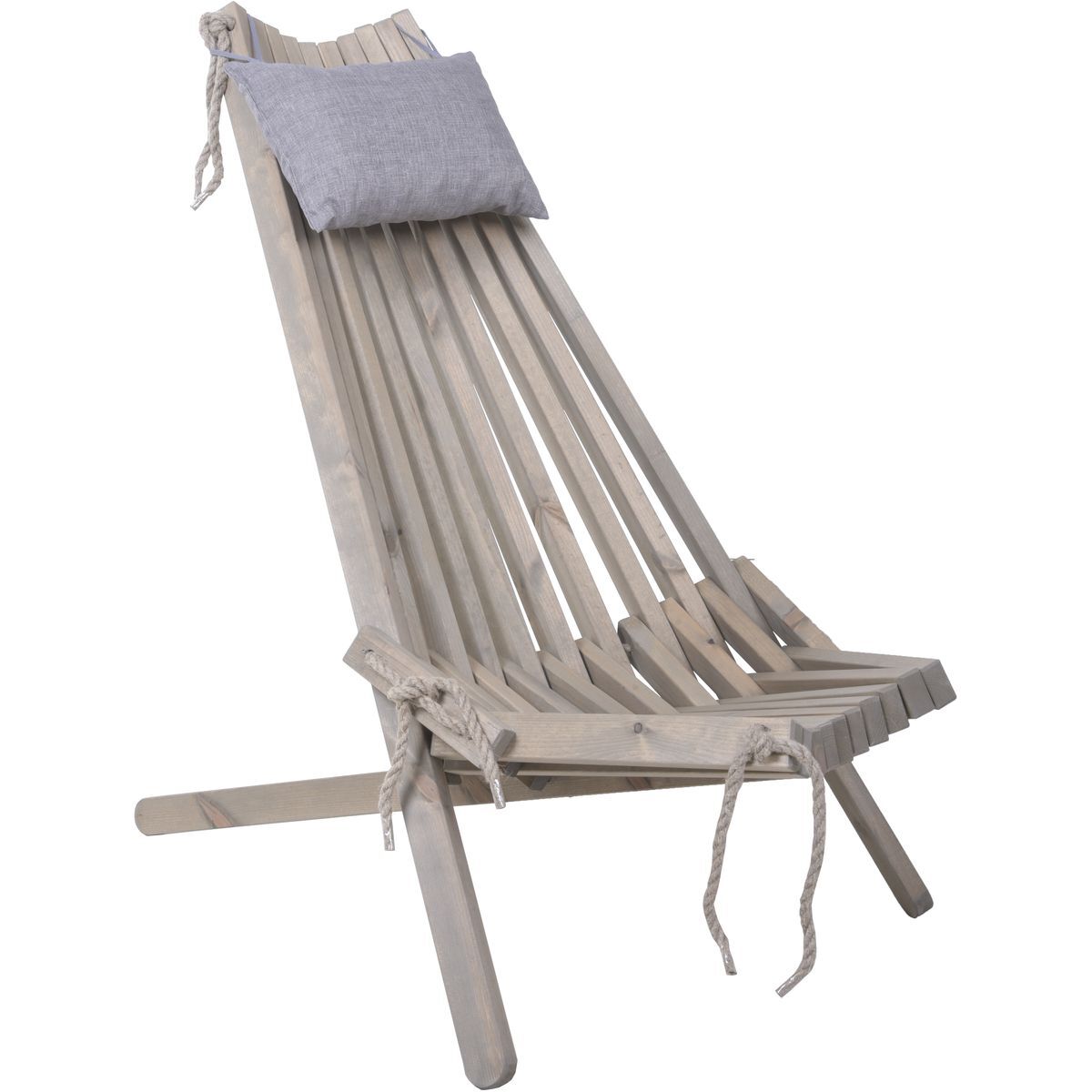 Relaxsessel FALUN - aschgrau - klappbar