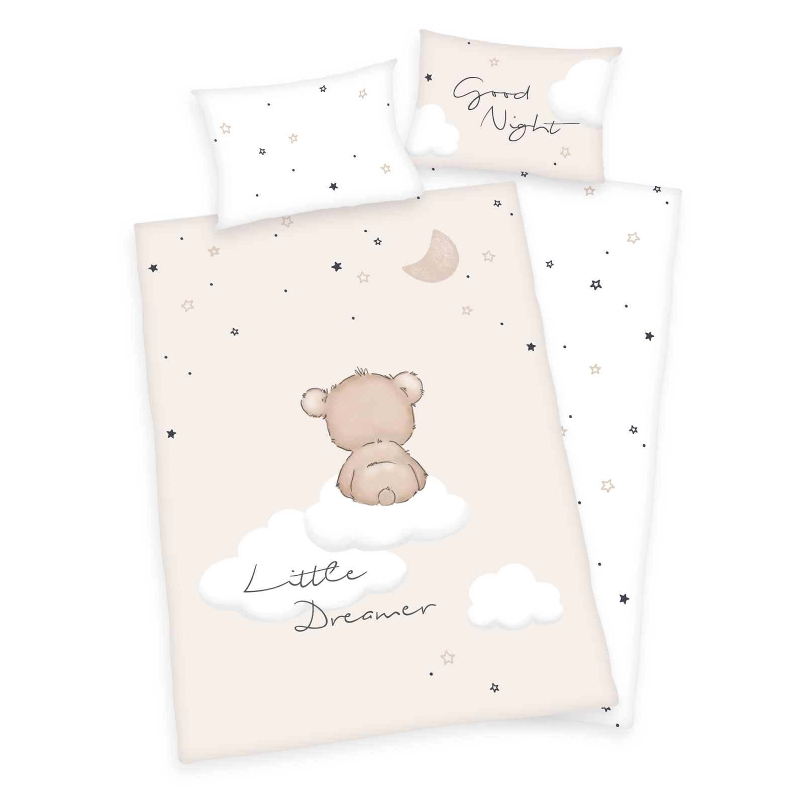 Renforcé-Bettwäsche LITTLE DREAMER - creme-beige - 100x135 cm