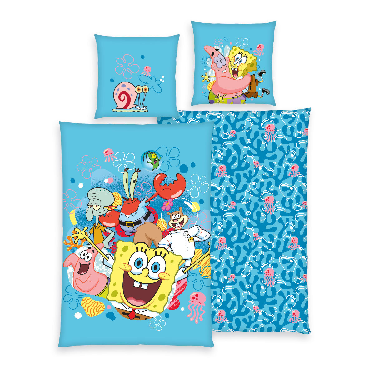 Renforcé-Bettwäsche SPONGEBOB - bunt - 135x200 cm