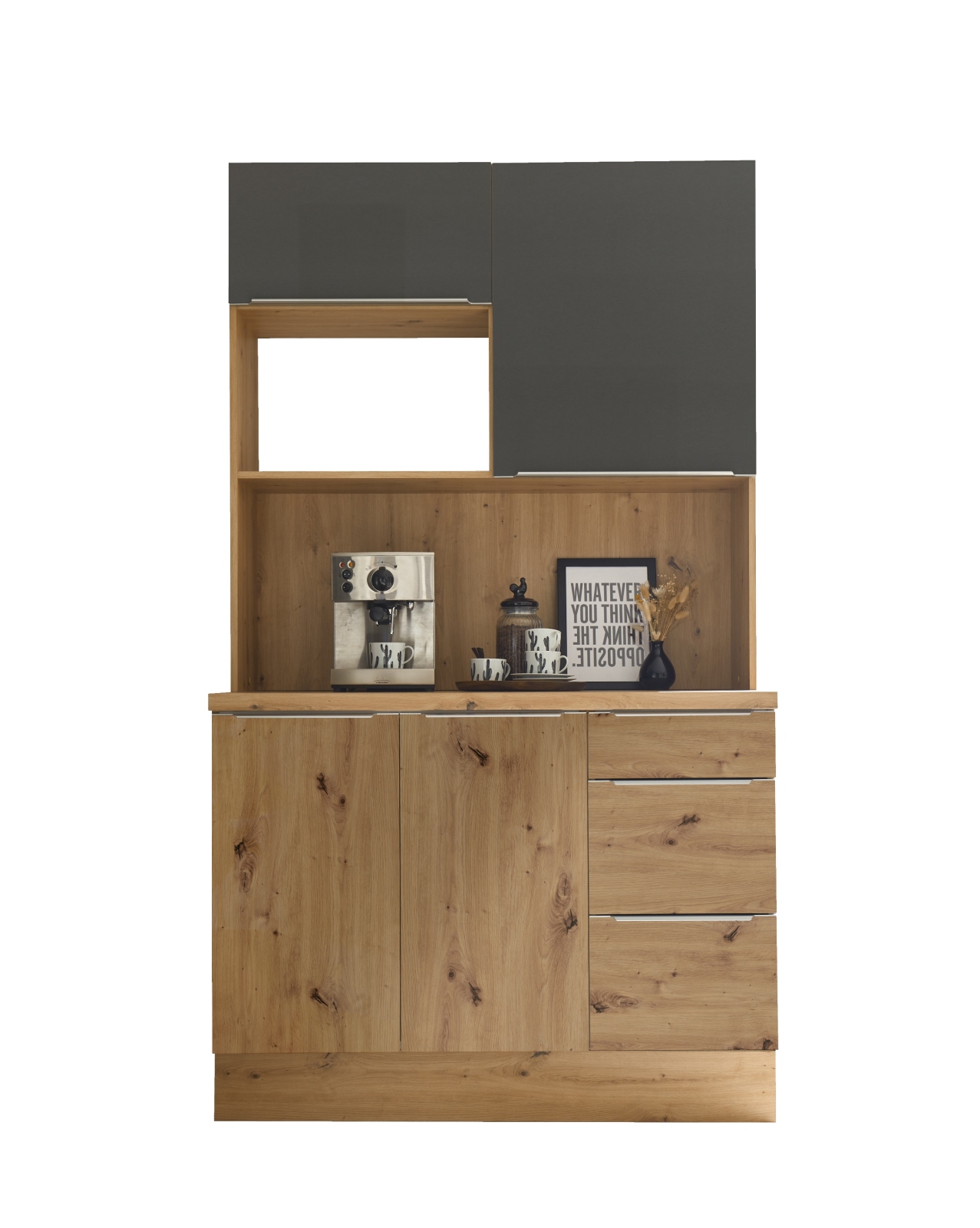 RESPEKTA Buffet - Artisan Eiche - grau matt - 120 cm