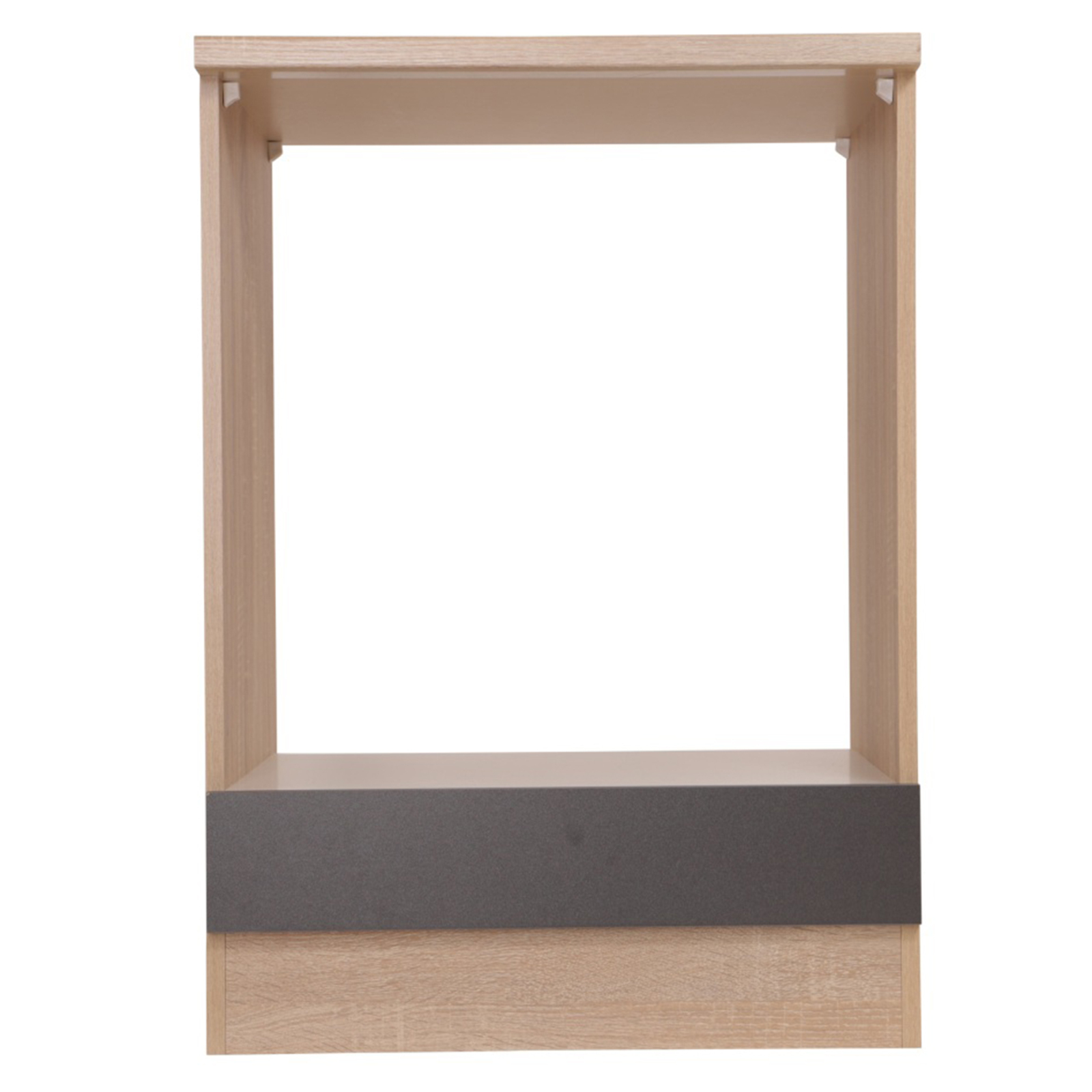 RESPEKTA Herdumbauschrank - grau matt - Eiche sägerau - 60 cm