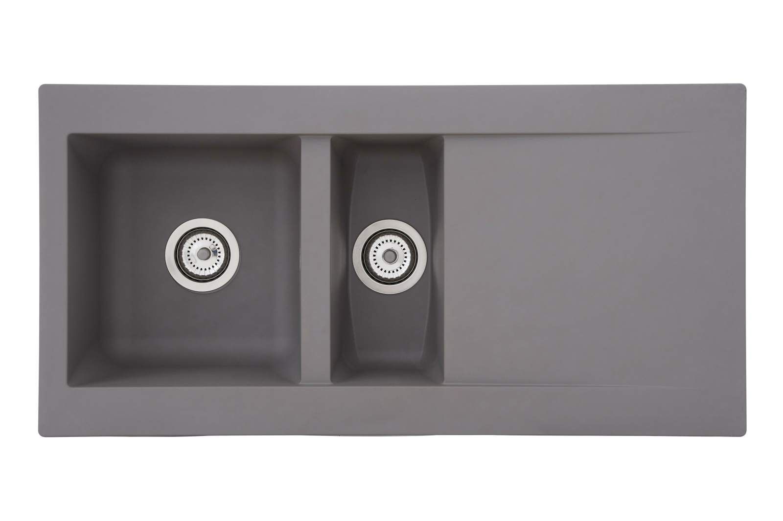 RESPEKTA Mineralite-Einbauspüle DENVER - betongrau - 100x50 cm