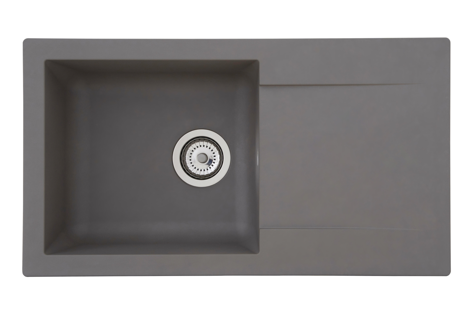 RESPEKTA Mineralite-Einbauspüle DENVER - betongrau - 78x44 cm