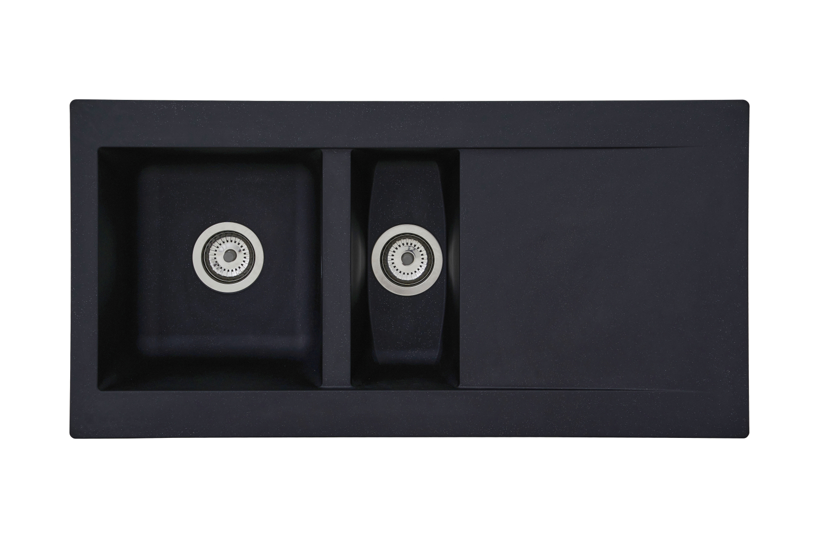 RESPEKTA Mineralite-Einbauspüle DENVER - schwarz - 100x50 cm