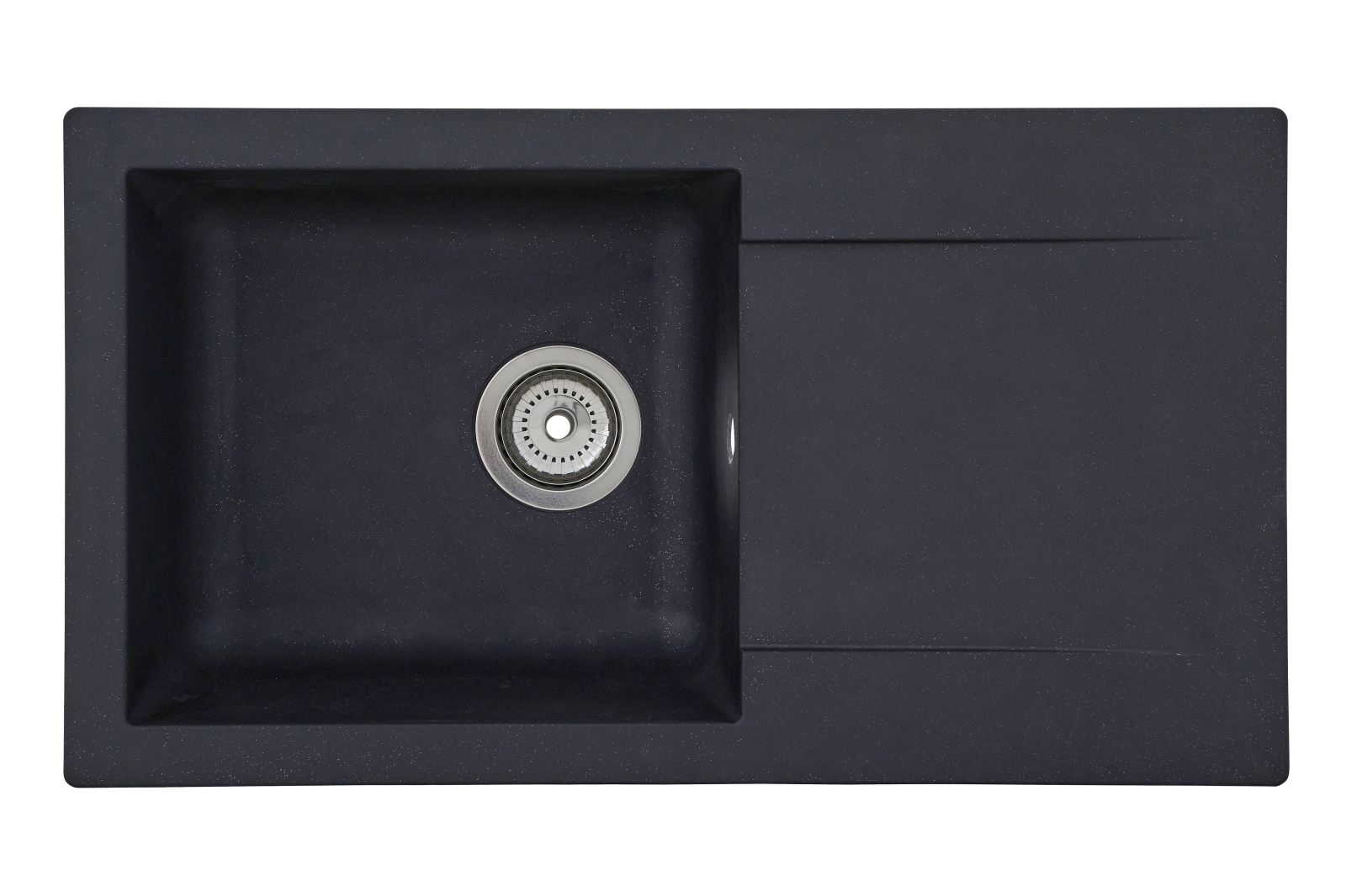 RESPEKTA Mineralite-Einbauspüle DENVER - schwarz - 78x44 cm