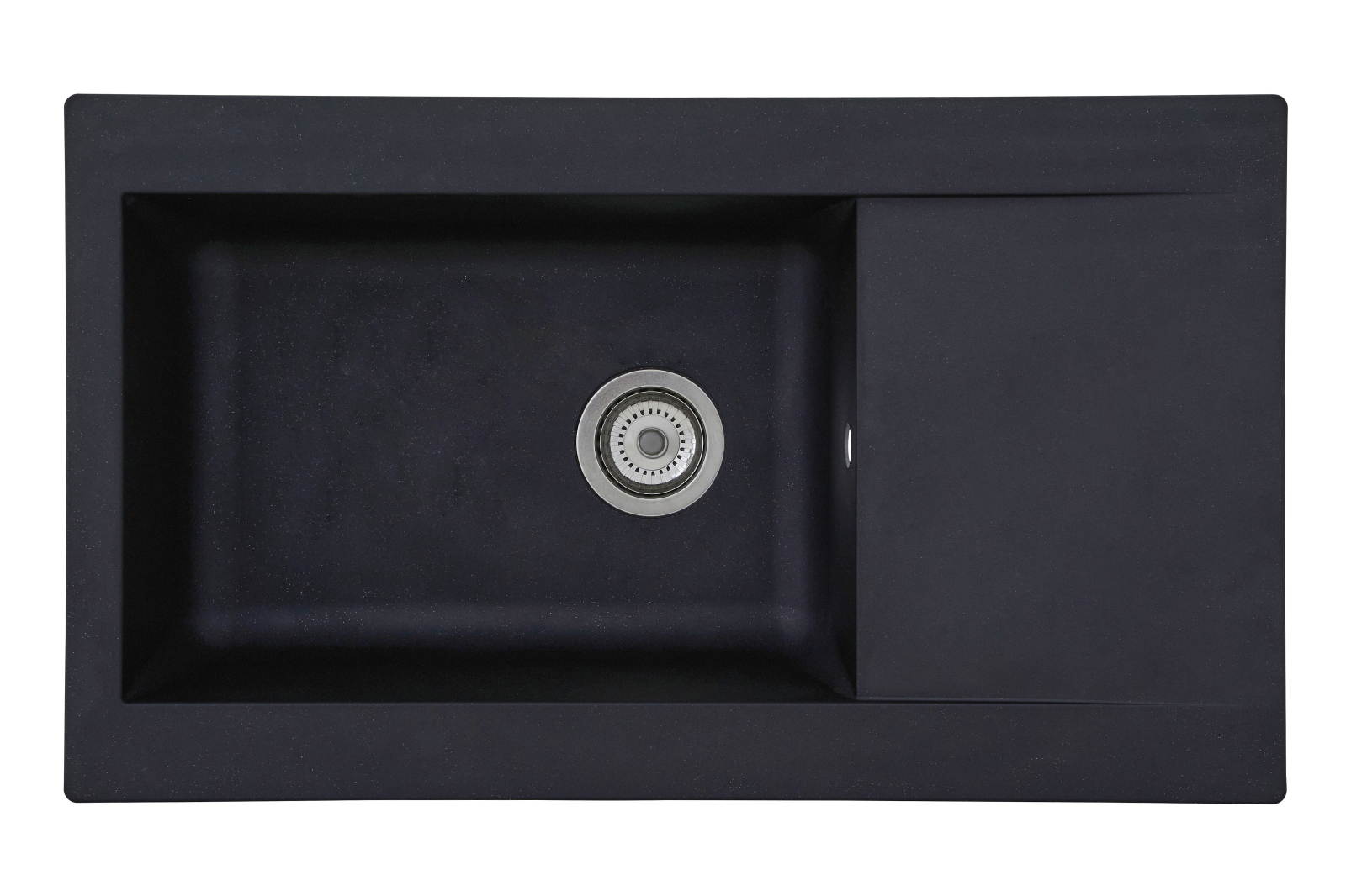 RESPEKTA Mineralite-Einbauspüle DENVER - schwarz - 86x50 cm