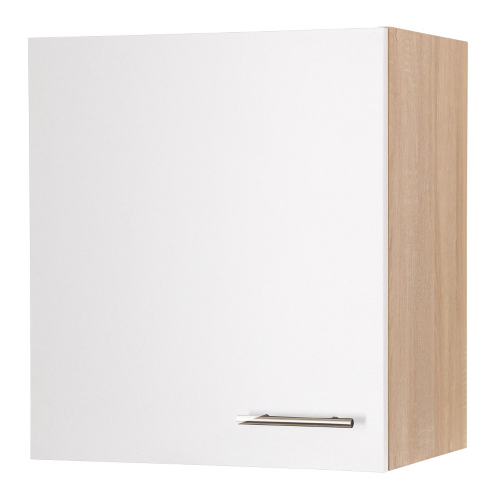 RESPEKTA Oberschrank MERLE - weiß matt - Eiche Sägerau - 50 cm