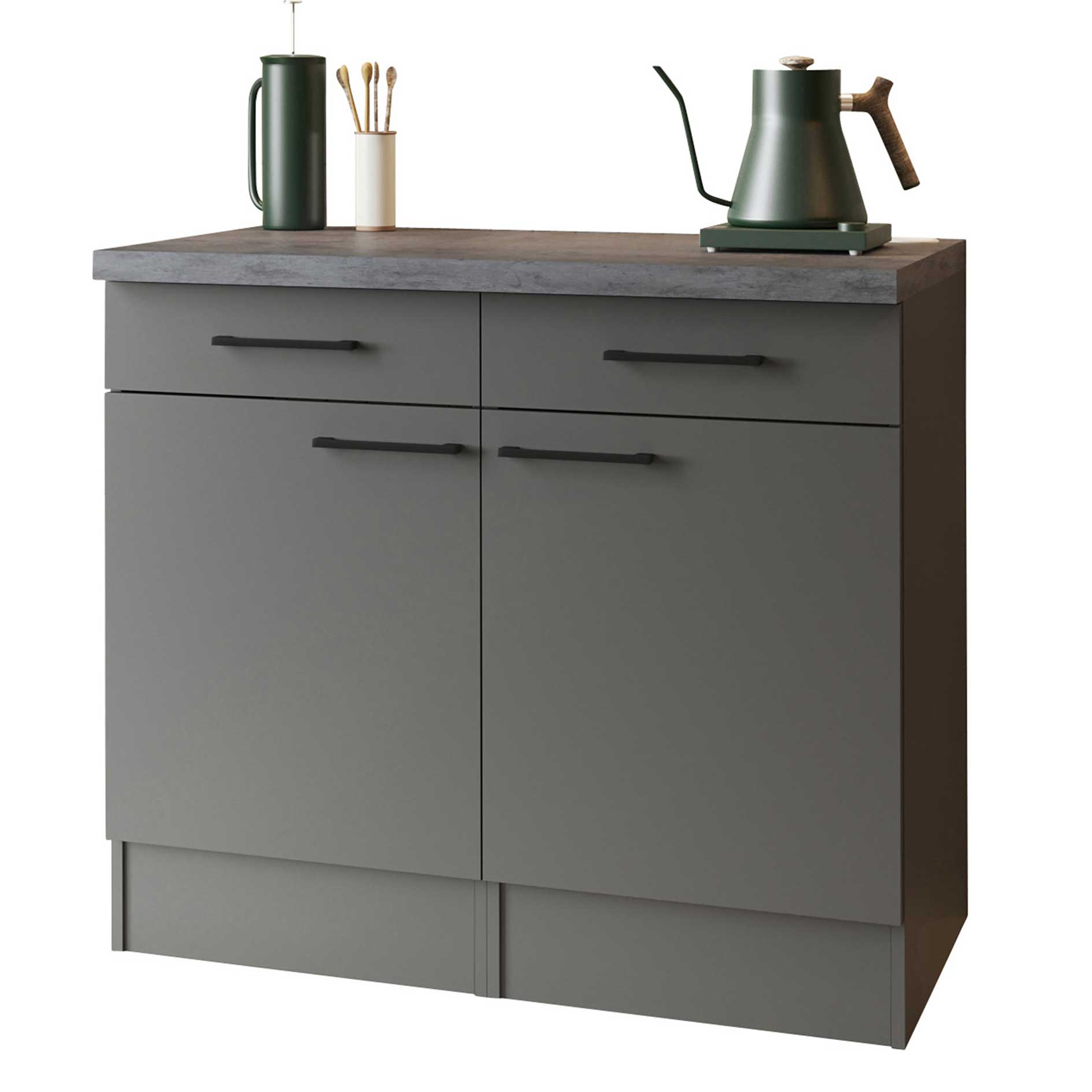 RESPEKTA Sideboard OLIVER - grau matt - 100 cm