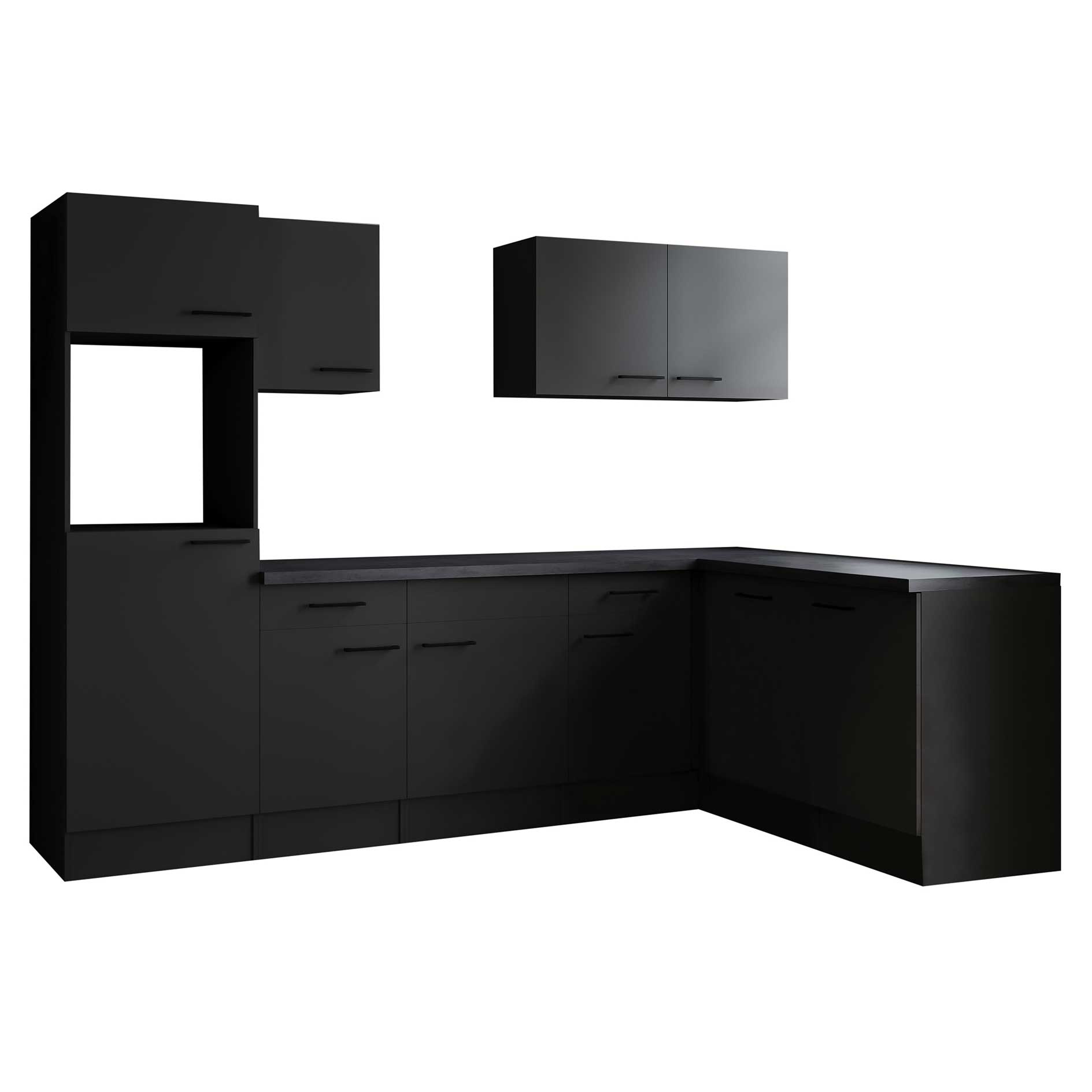 RESPEKTA Winkelküche OLIVER - grau matt - 280x172 cm