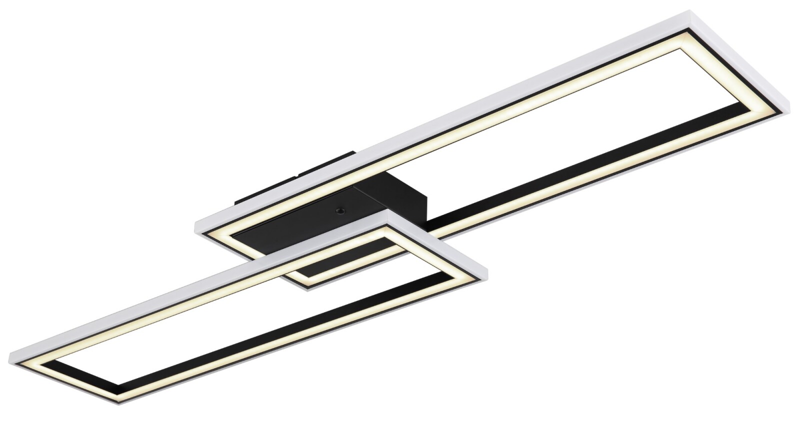 RGB-LED-Deckenleuchte - schwarz matt - opal - mit Fernbedienung
