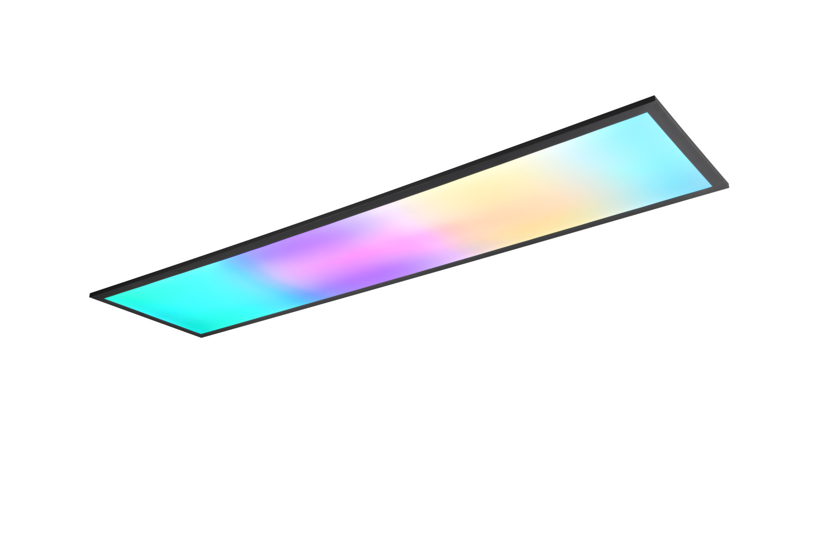 RGB-LED-Deckenleuchte - schwarz matt - mit Fernbedienung - 119x29 cm