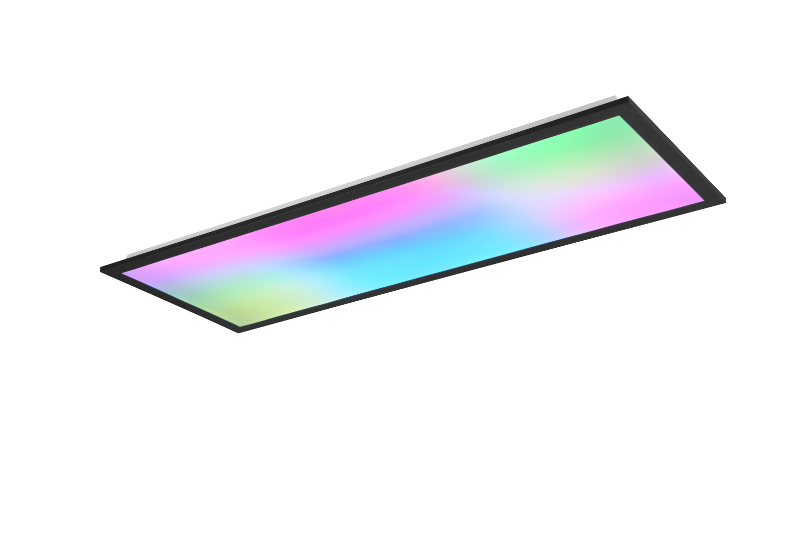 RGB-LED-Deckenleuchte - schwarz matt - mit Fernbedienung - 80x29 cm