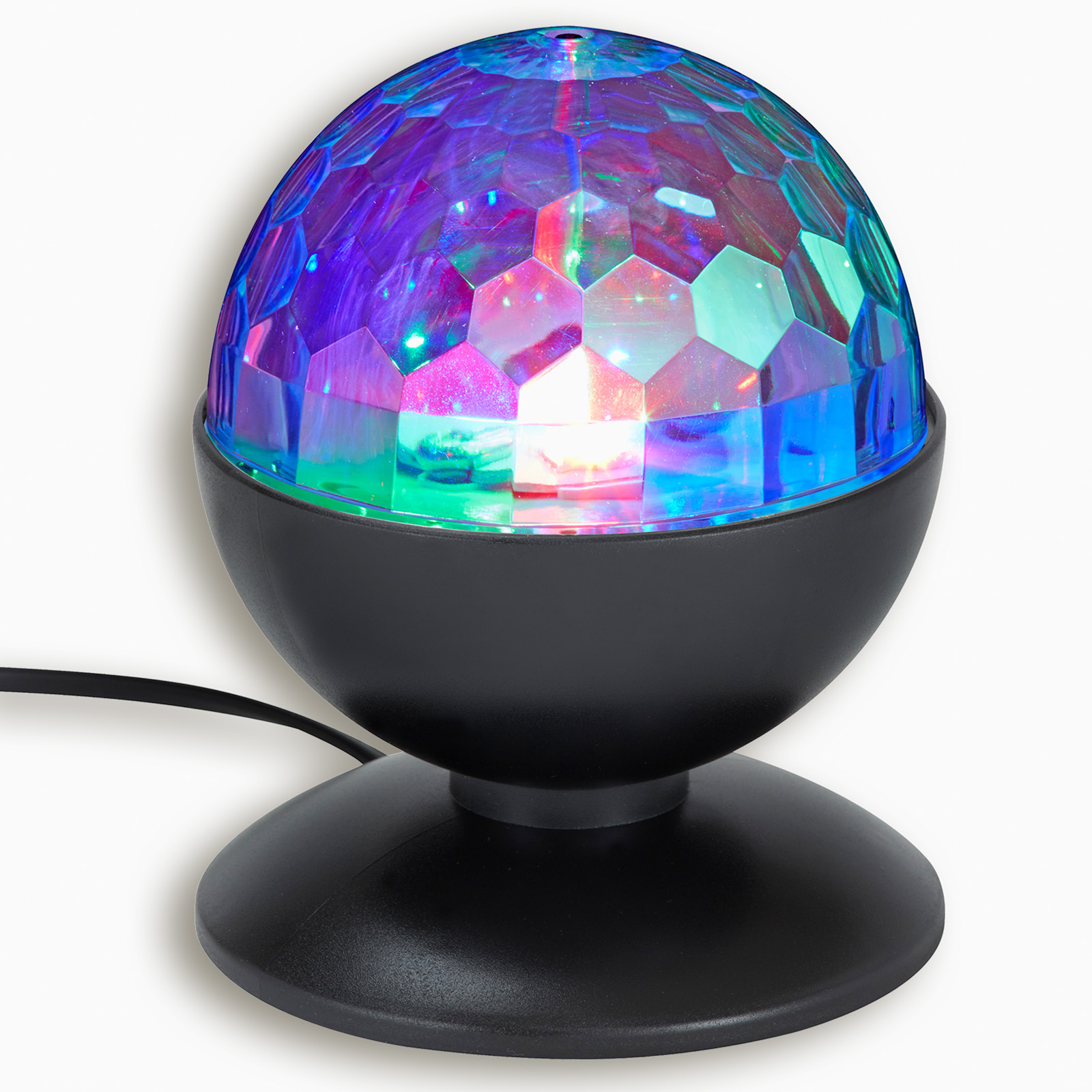 RGB-LED-Partylicht XXL - schwarz - Ø 12,5 cm