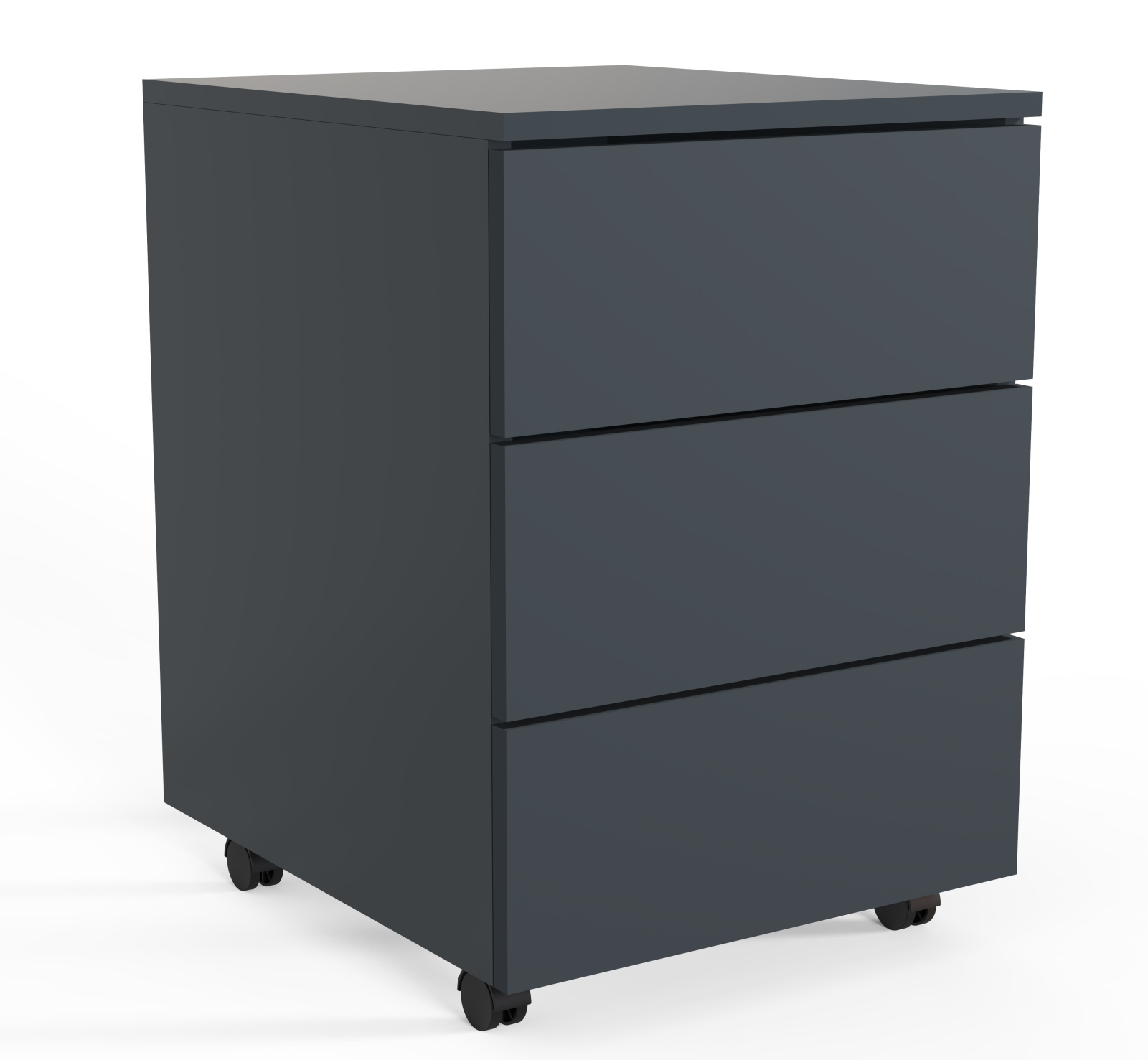 Rollcontainer DALOSA - anthrazit - 3 Schubladen - 39x45 cm