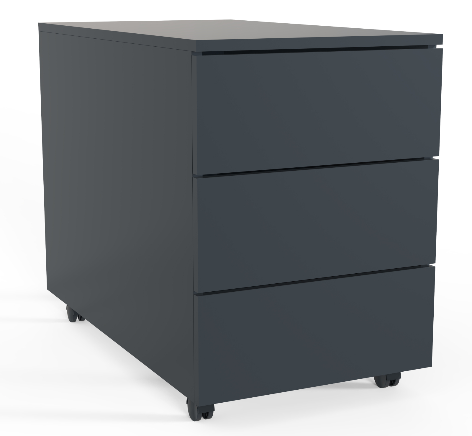 Rollcontainer DALOSA - anthrazit - 3 Schubladen - 39x70 cm