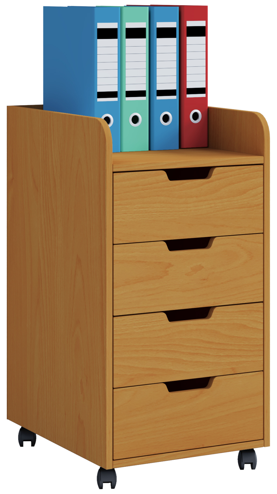 Rollcontainer KONAL - Buche - 74 cm hoch