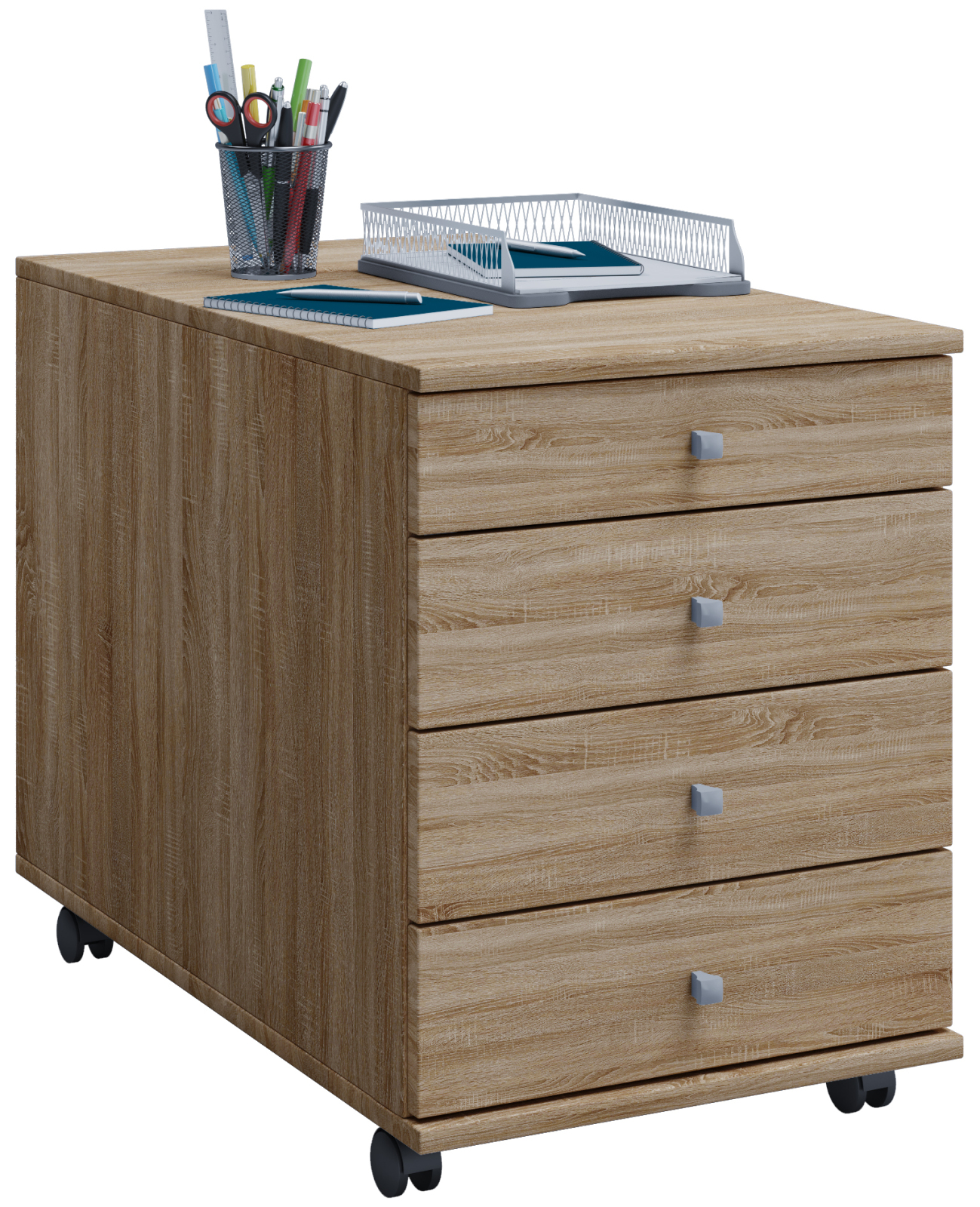 Rollcontainer LONA MAXI - Sonoma Eiche - 4 Schubladen