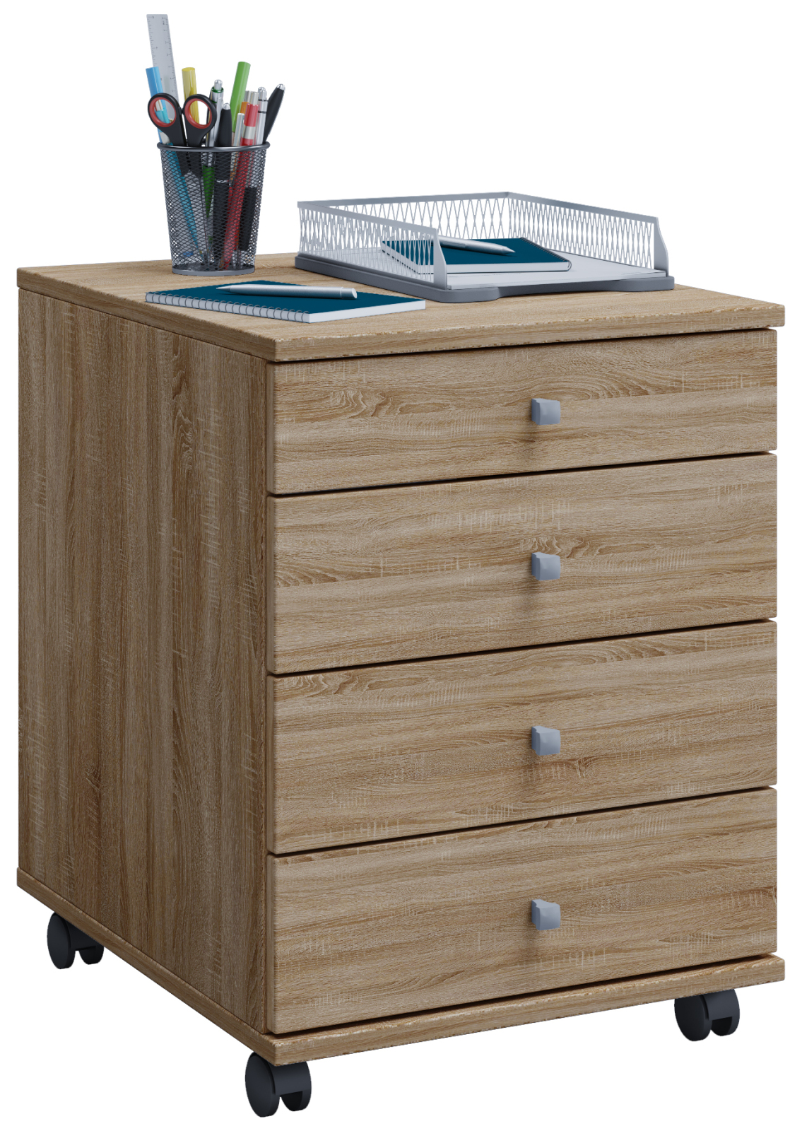 Rollcontainer LONA MINI - Sonoma Eiche - 4 Schubladen
