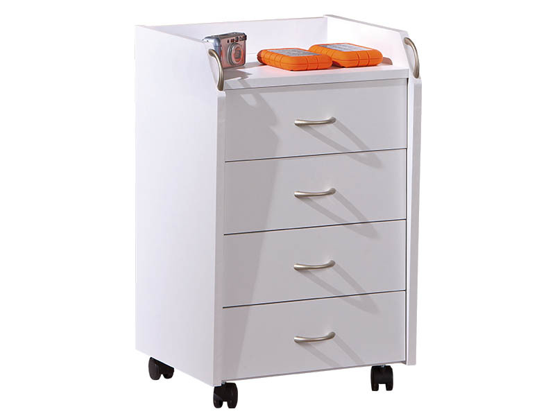 Rollcontainer PRONTI - weiß - 4 Schubladen - 40 cm