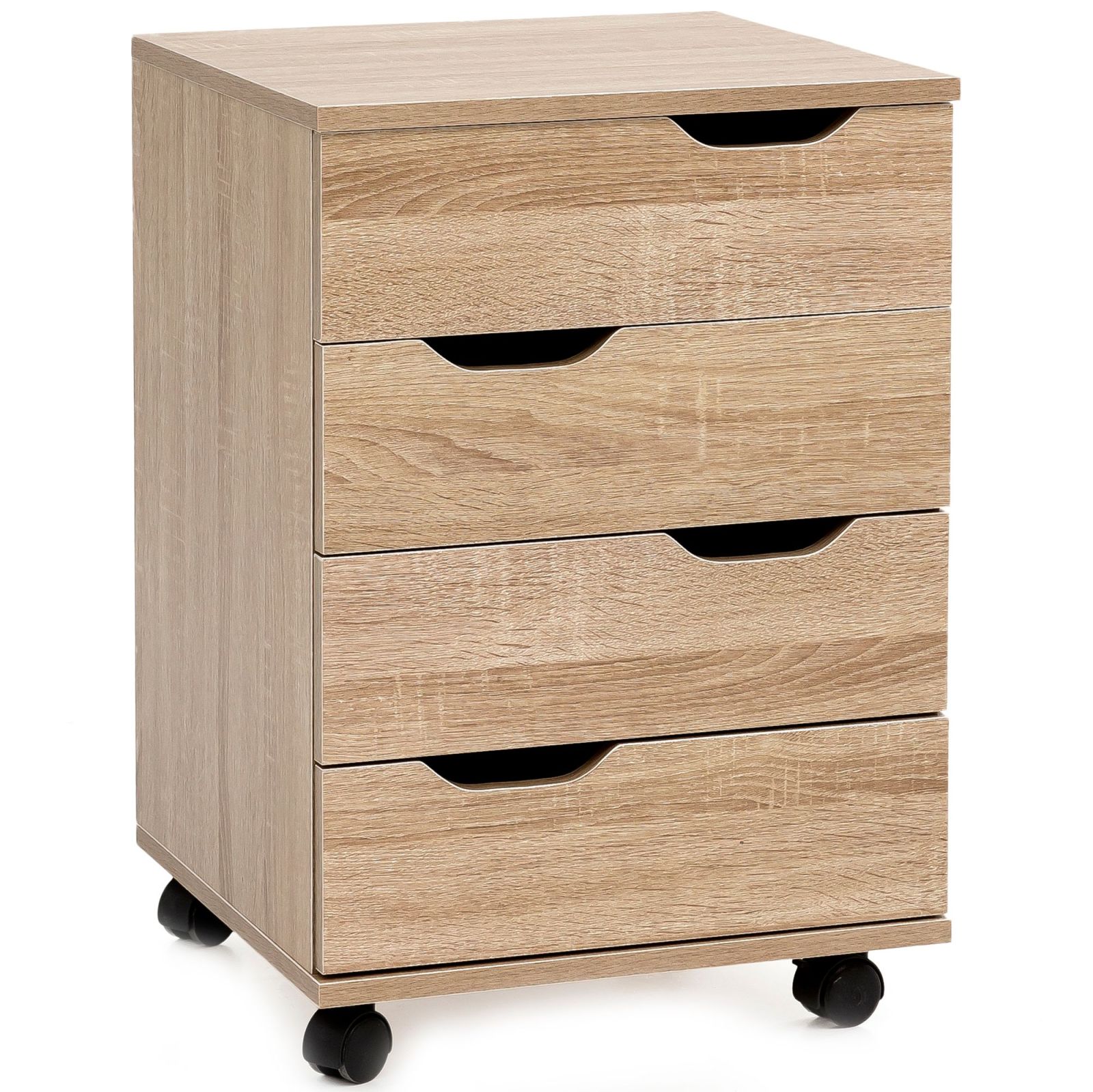 Rollcontainer - Sonoma Eiche - Holz - 4 Schubkästen