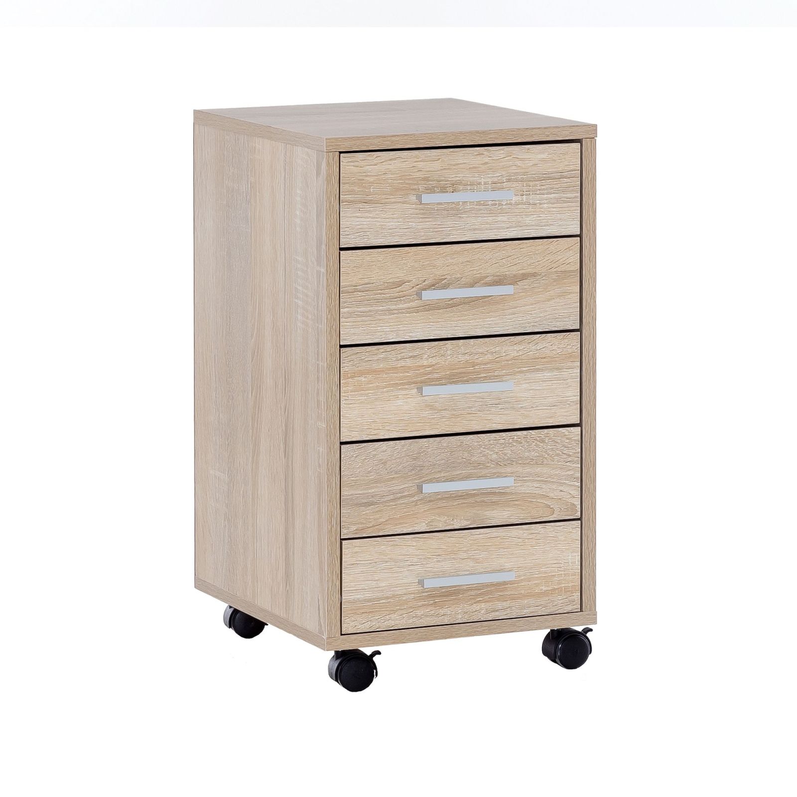 Rollcontainer - Sonoma Eiche - Holz - 63 cm hoch