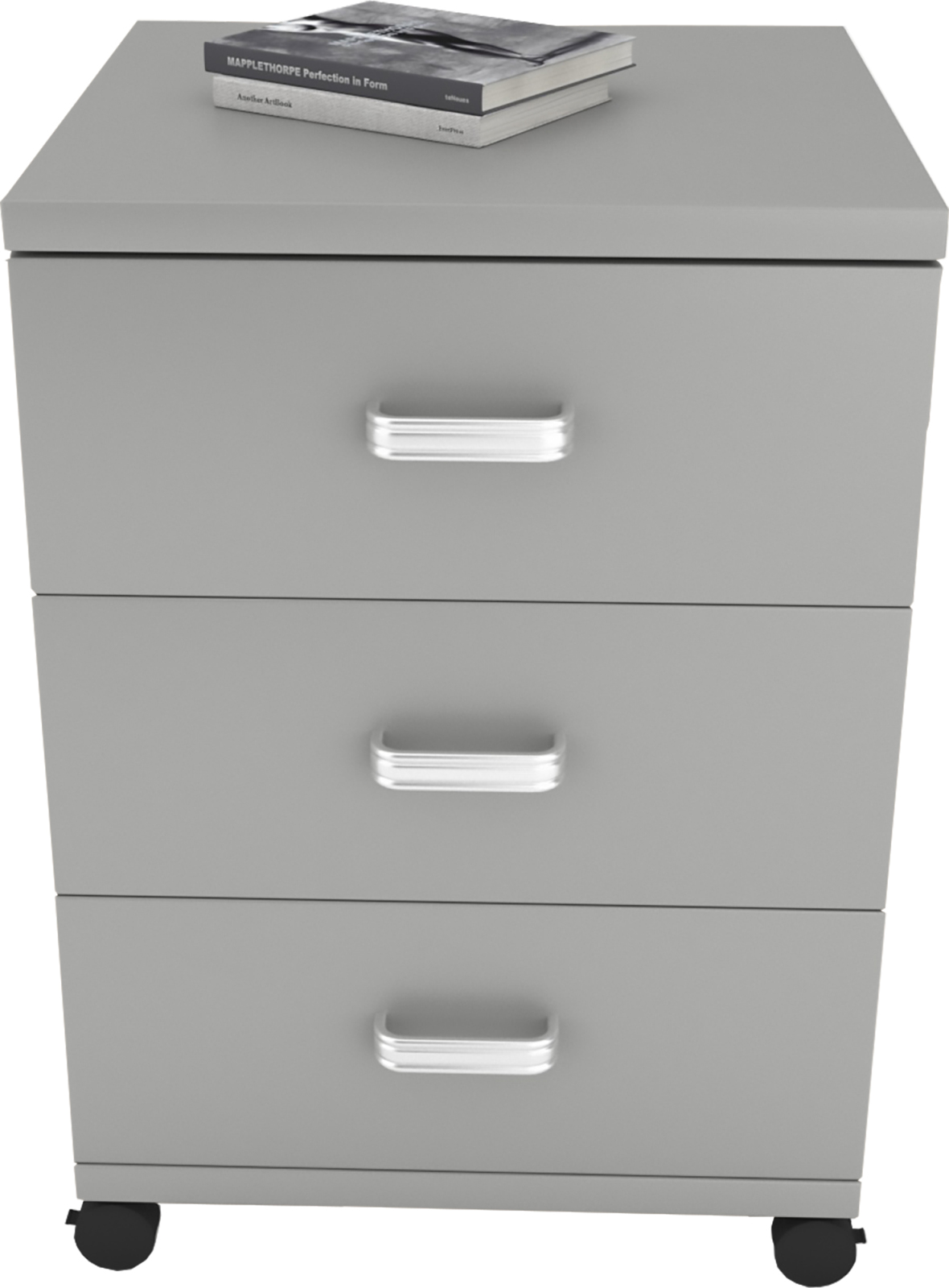 Rollcontainer TOBILA - grau - 3 Schubladen - 45 cm