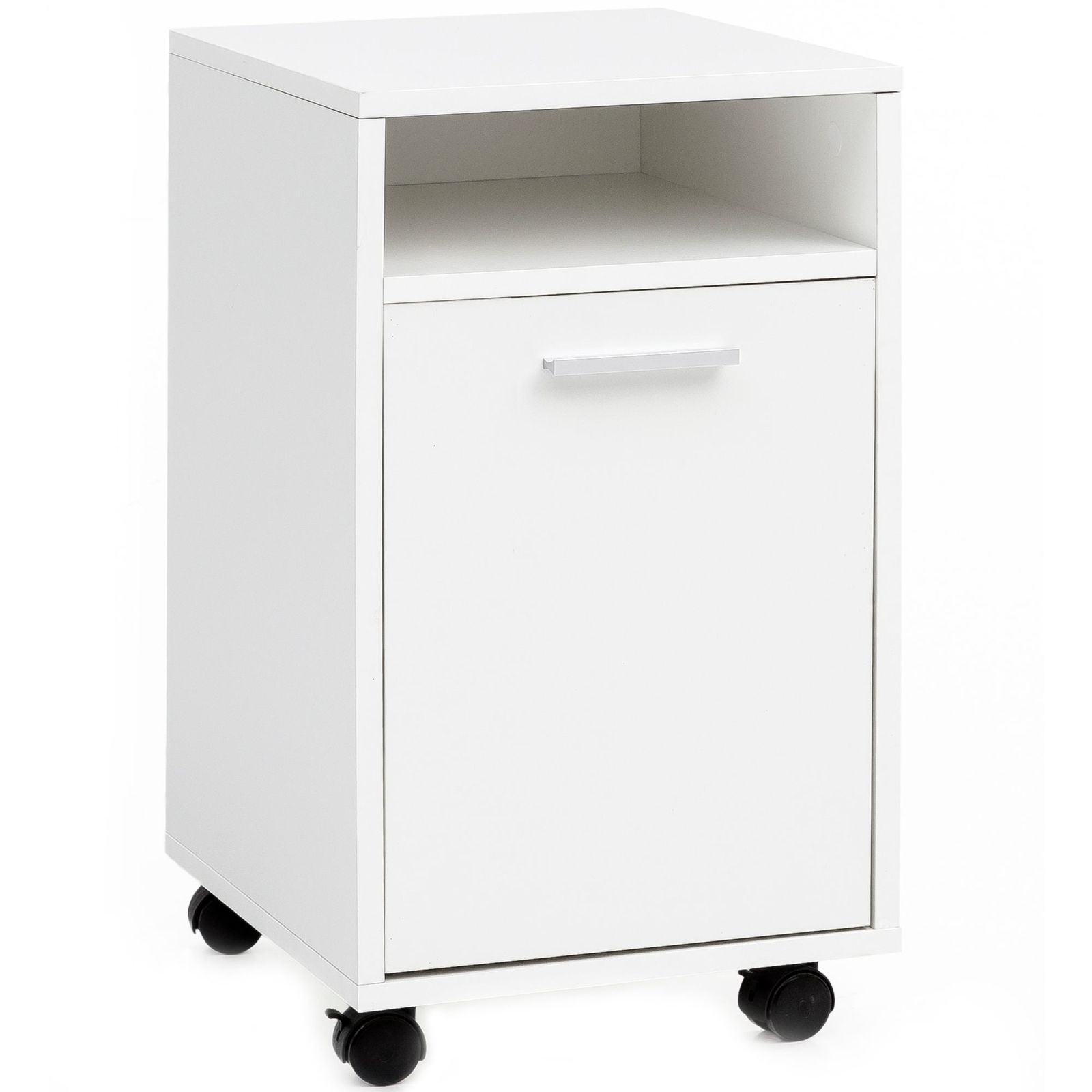 Rollcontainer - weiß - eine Tür - 33 cm breit
