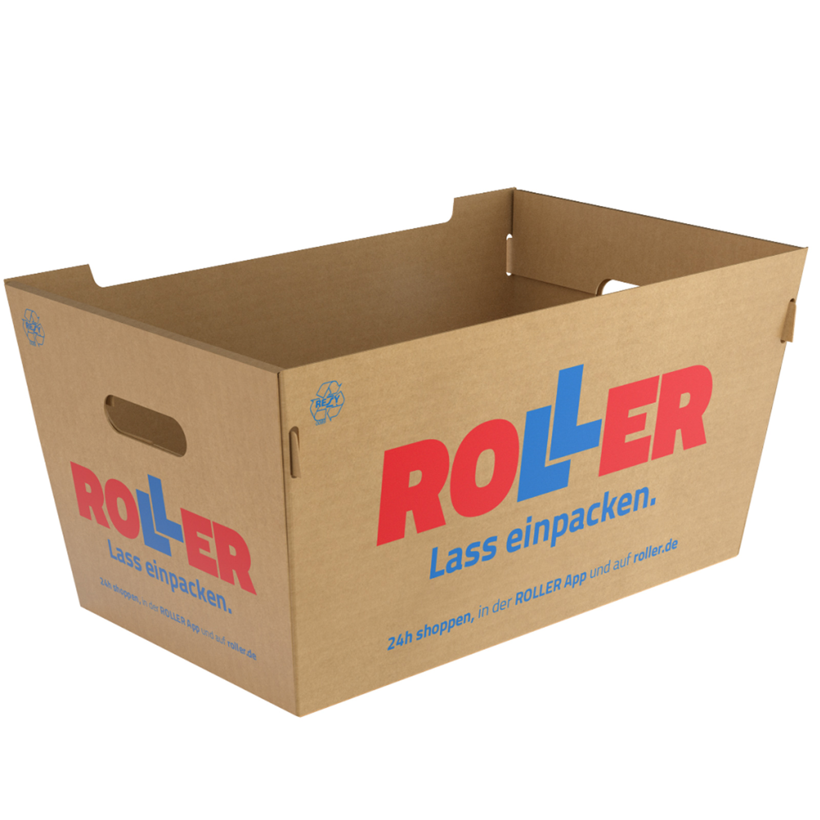ROLLER Umzugskarton - rot-blau - 47 cm
