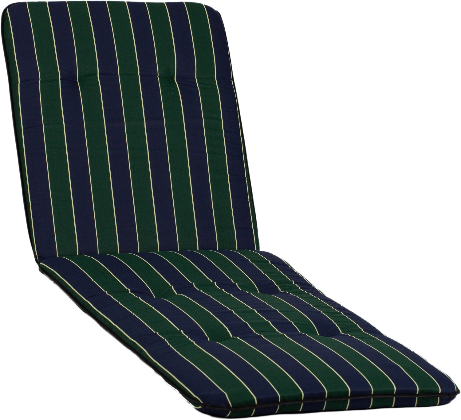 Rollliegen-Auflage - blau-dunkelgrün - Streifen - 193 cm