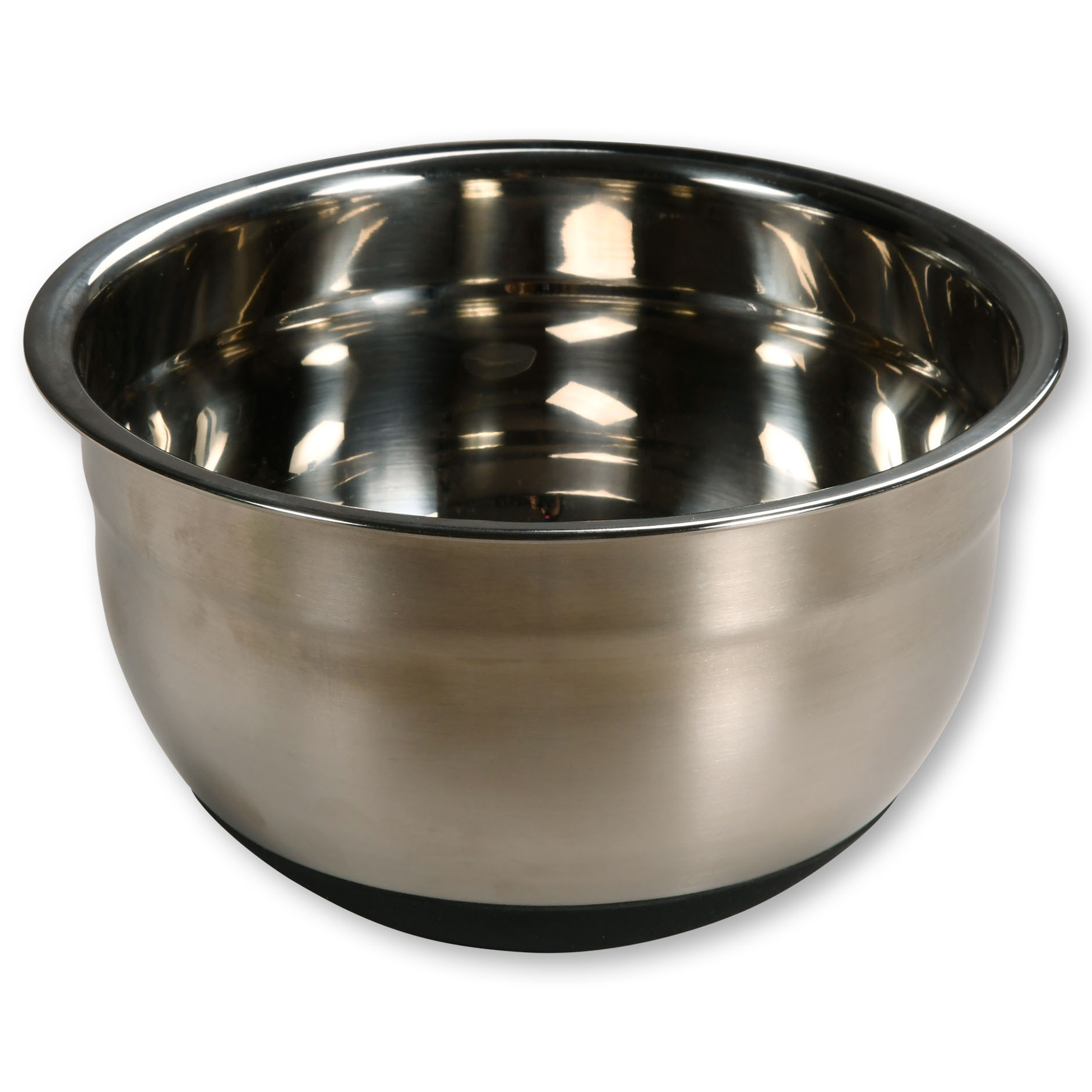 Rührschüssel - schwarz-silber - Edelstahl - Ø 20 cm