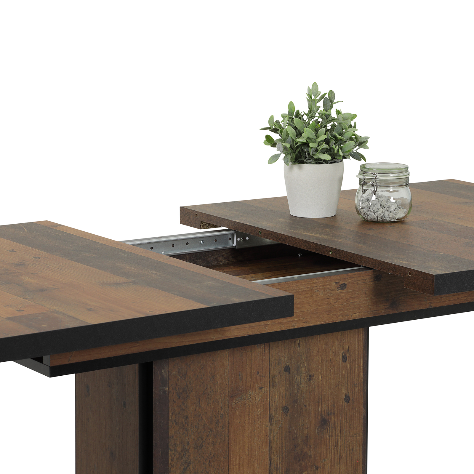 Säulentisch - Oldwood - ausziehbar bis 160 cm