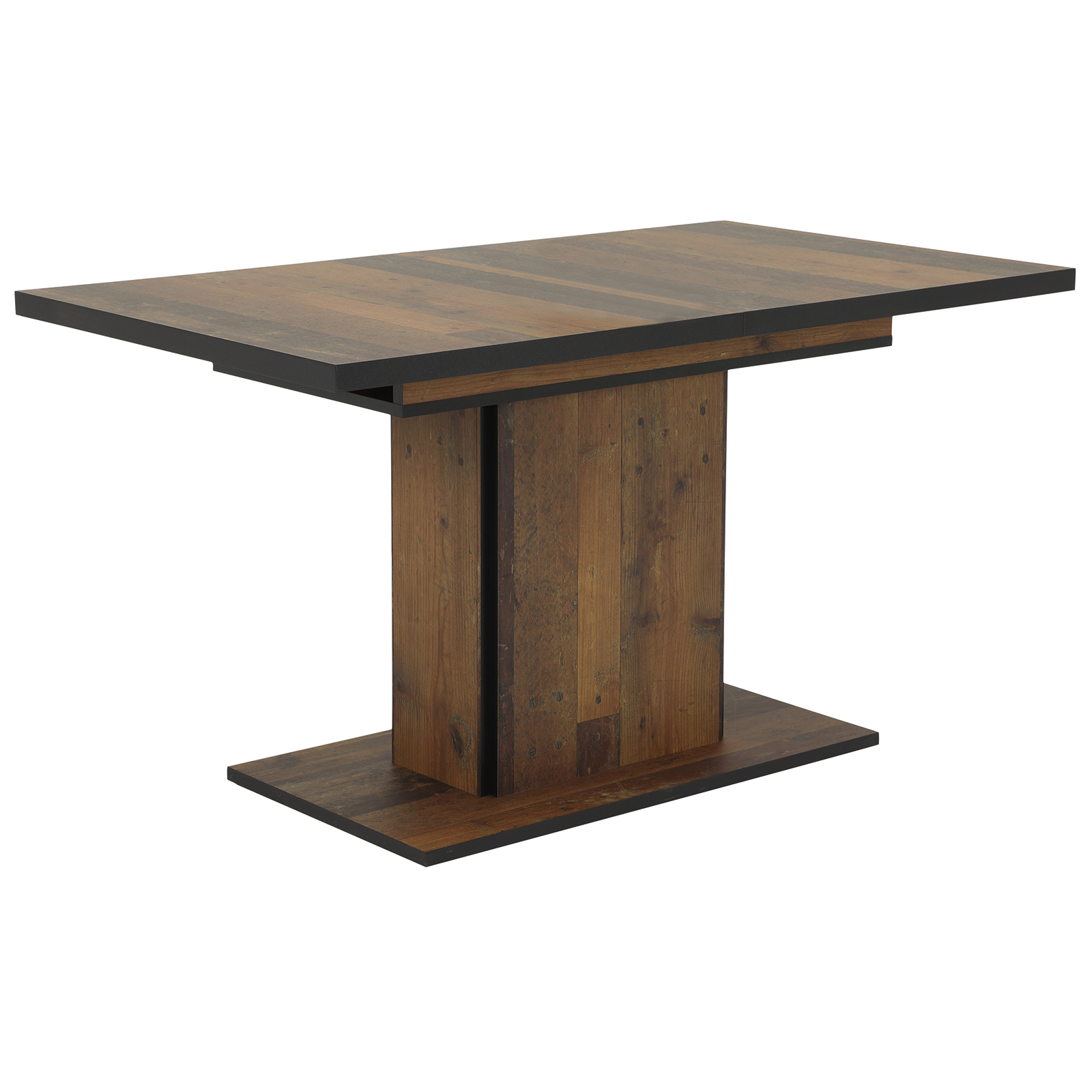 Säulentisch - Oldwood - ausziehbar bis 160 cm