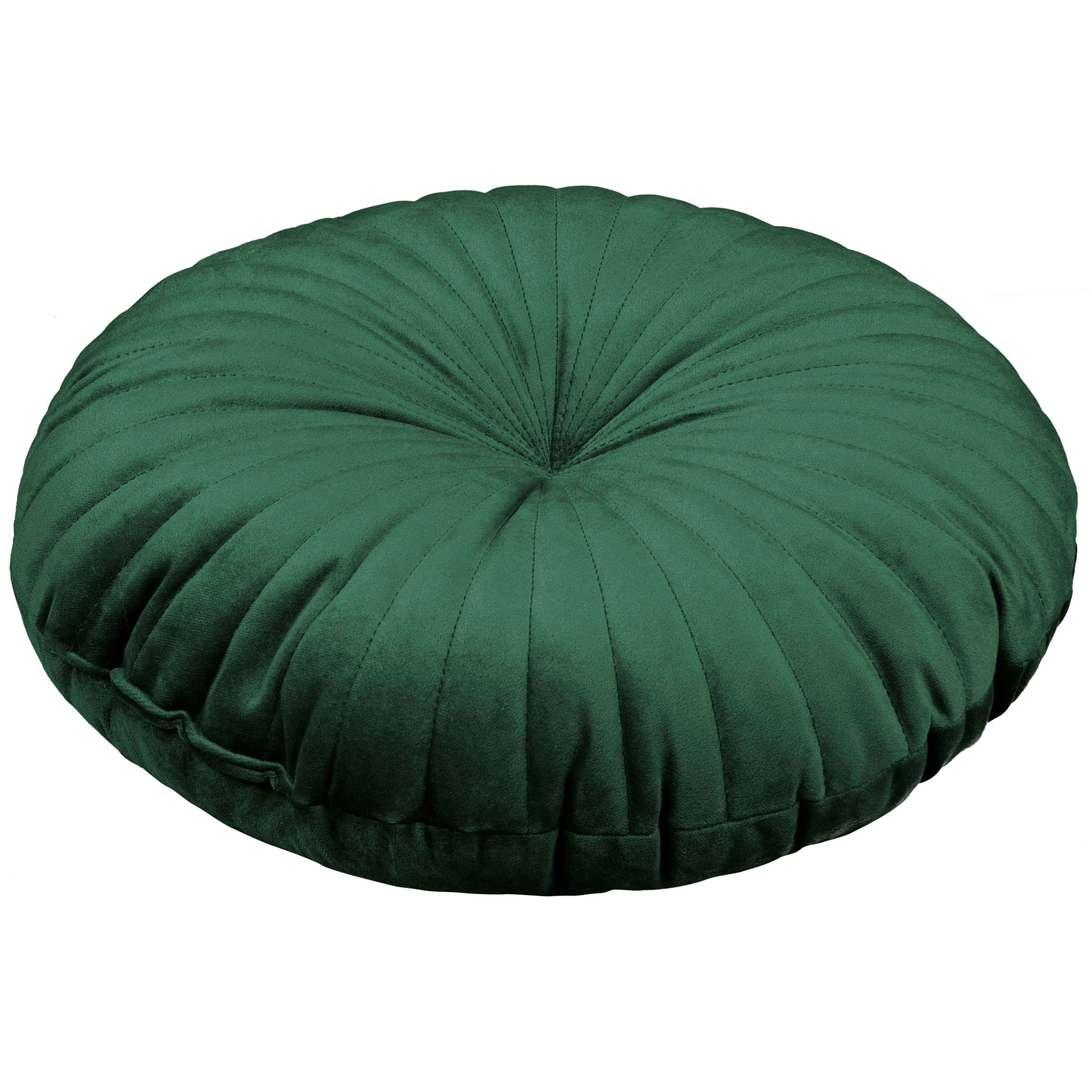 Samt-Kissen - grün - Ø 40 cm
