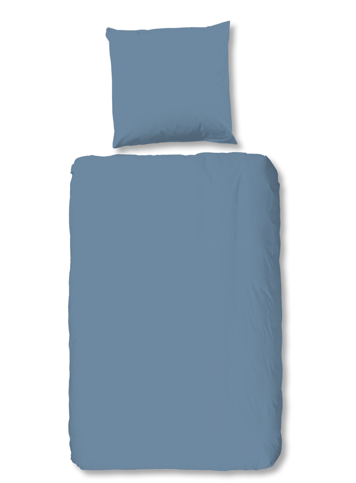 Satin-Bettwäsche - blau - 135x200 cm