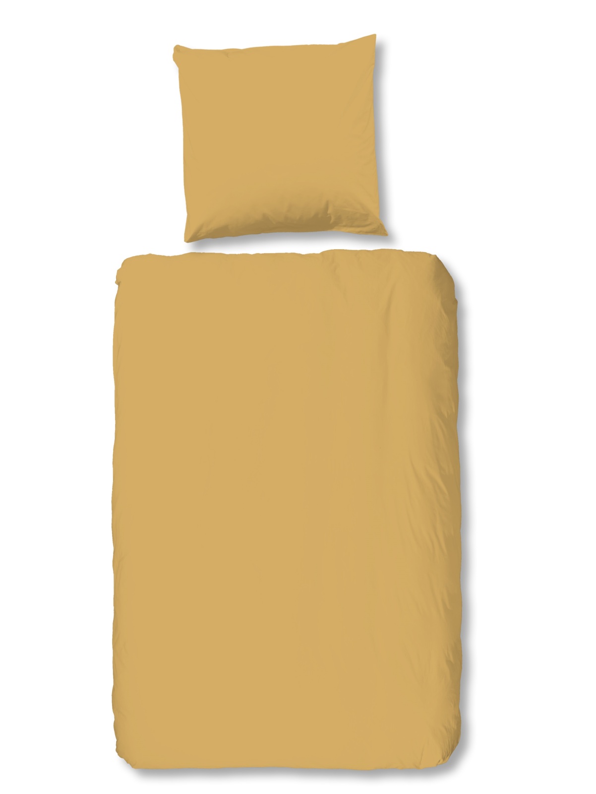 Satin-Bettwäsche - ocker - 135x200 cm