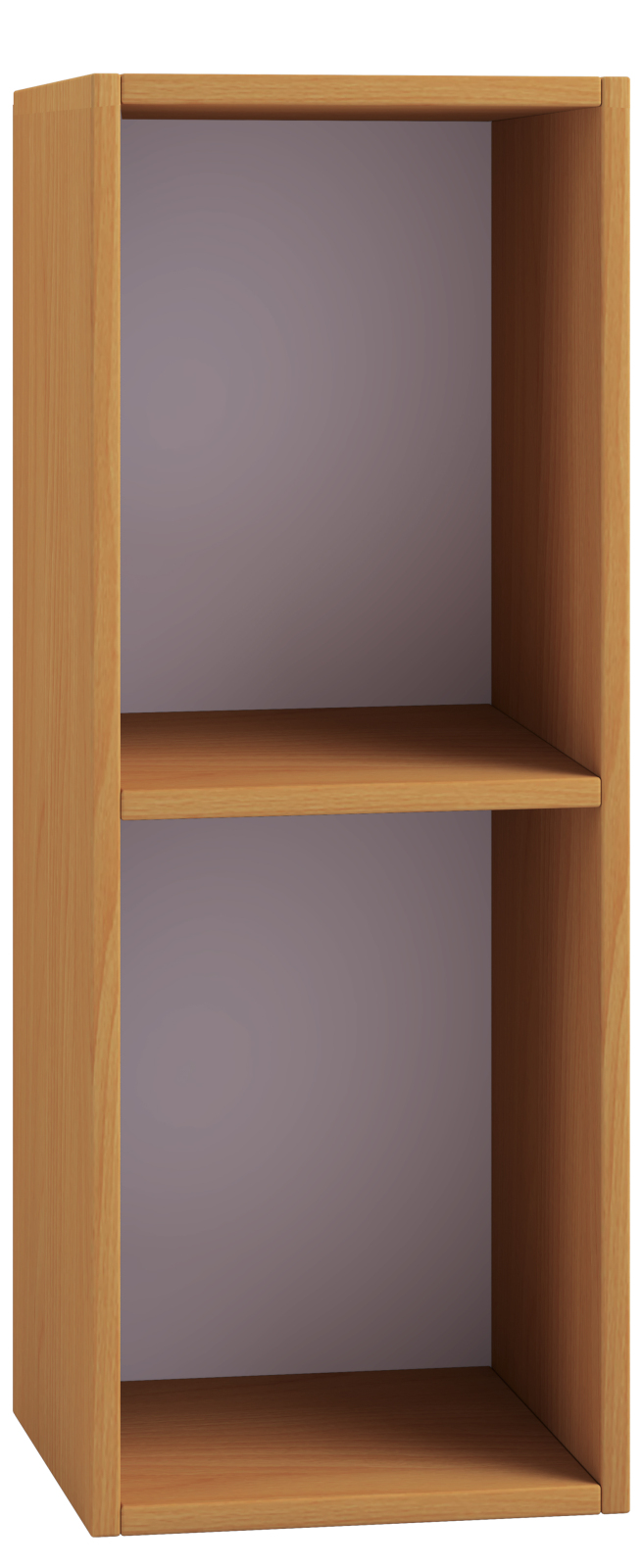 Schallplattenregal PLATTO - Buche - 2 Fächer - 72 cm hoch