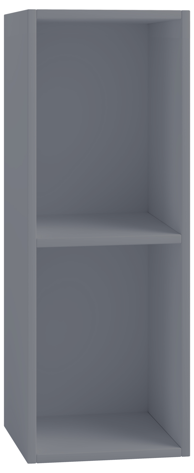 Schallplattenregal PLATTO - grau - 2 Fächer - 72 cm hoch