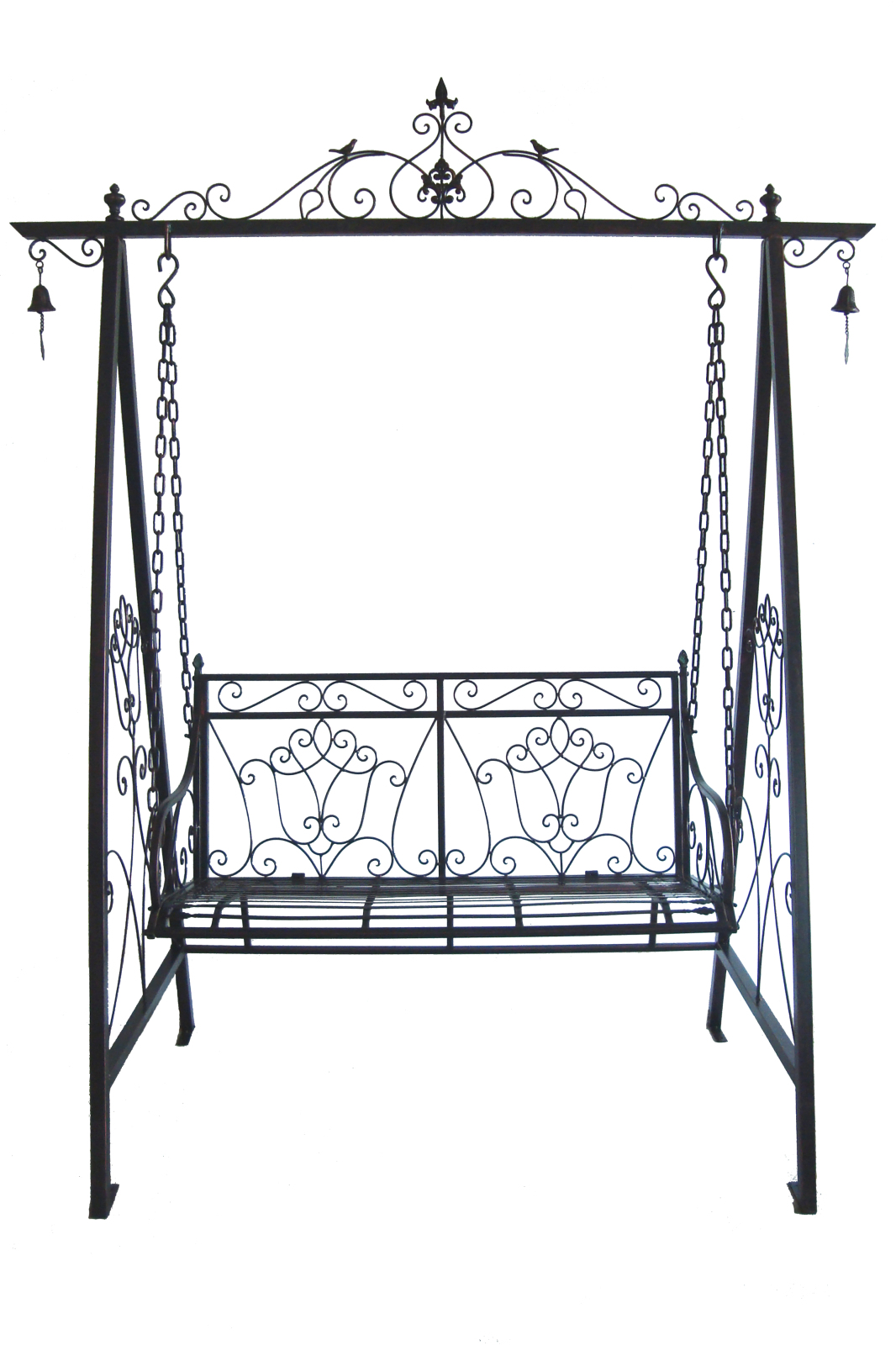 Schaukel KARI - schwarz-braun - Rost-Optik - Stahl - 178 cm