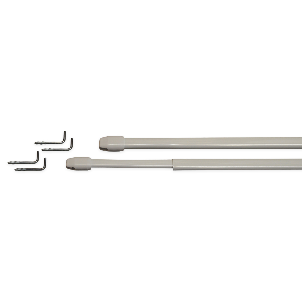 Scheibengardinenstangen - weiß - 100-180 cm - 2er Set