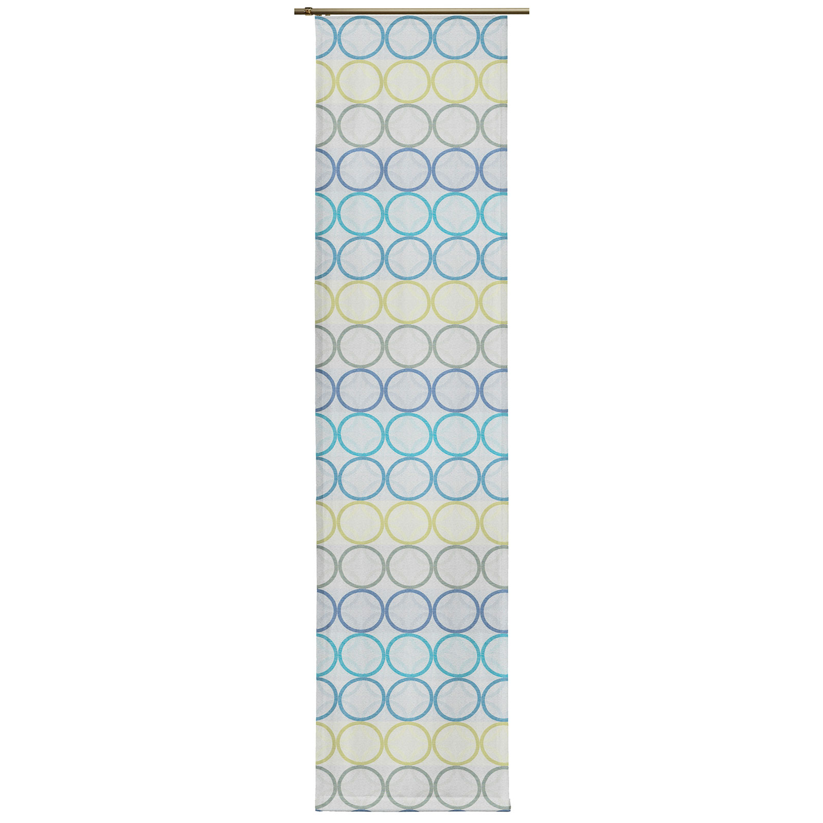 Schiebepaneel ZIRBELLO - blau-grün - 225x60 cm