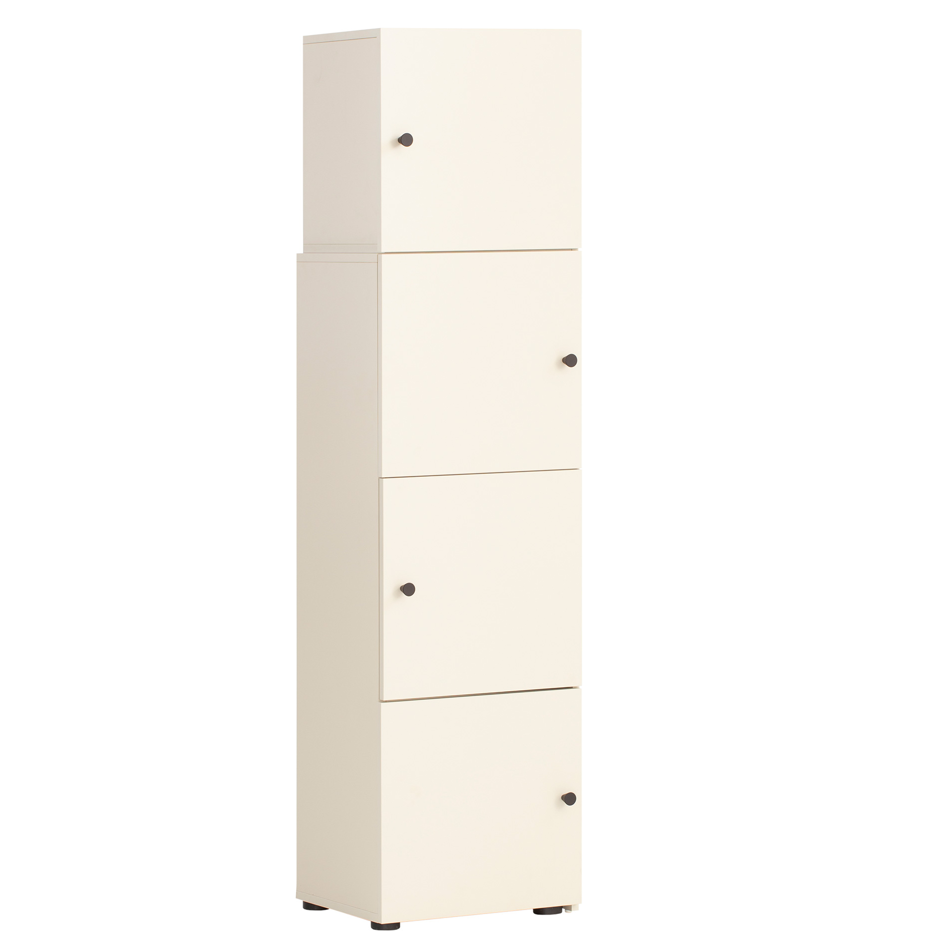 Schieberegal - cremebeige - 4 Türen - variable Breite