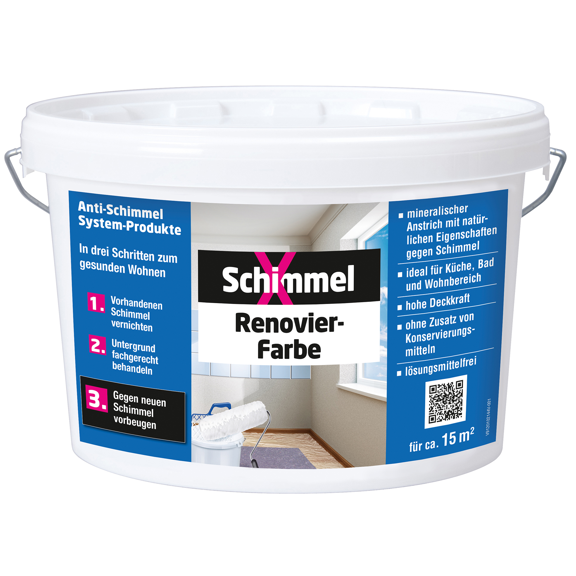 SchimmelX Renovier-Farbe - lösungsmittelfrei - 2,5 Liter