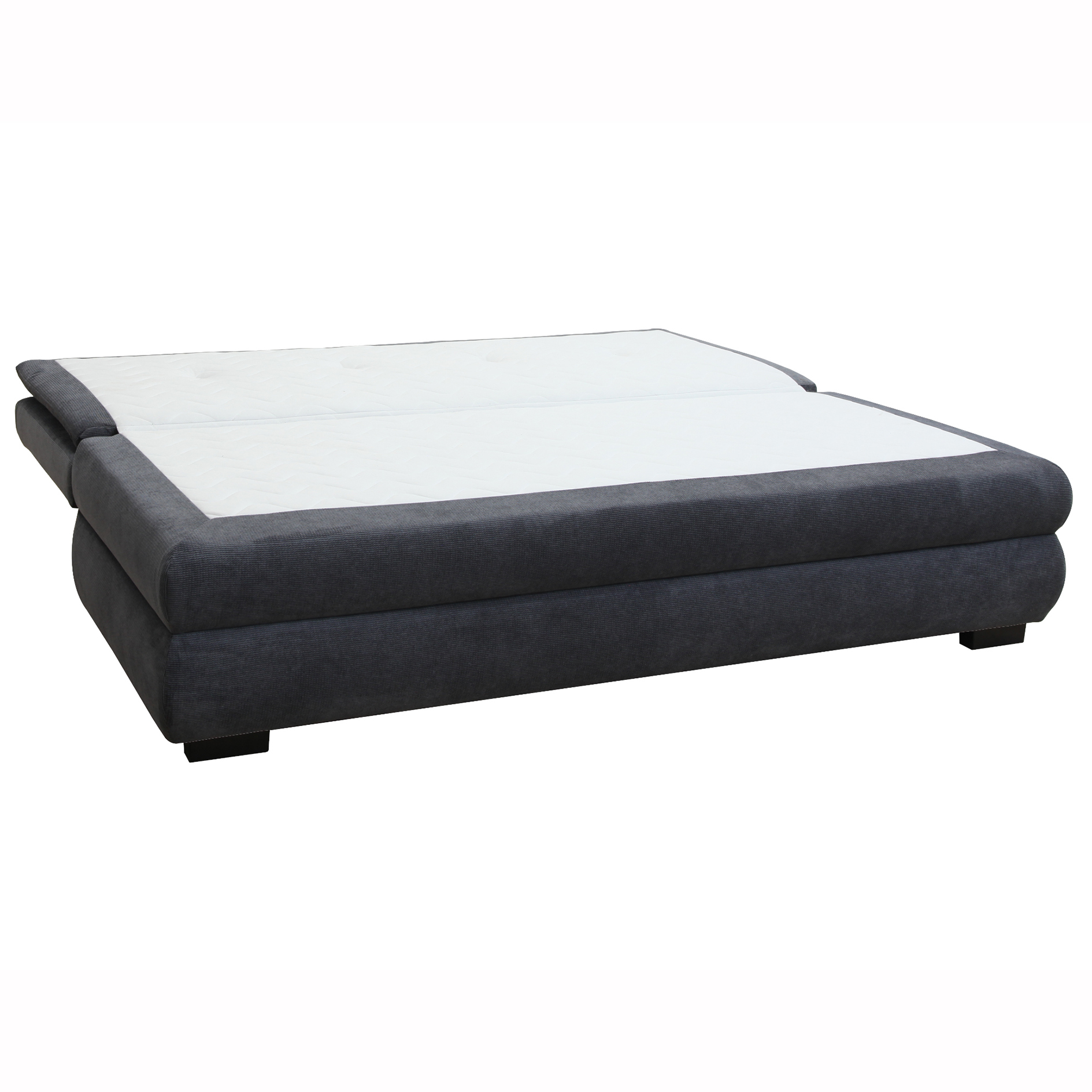 Schlafsofa - anthrazit - mit Staukasten - 202 cm