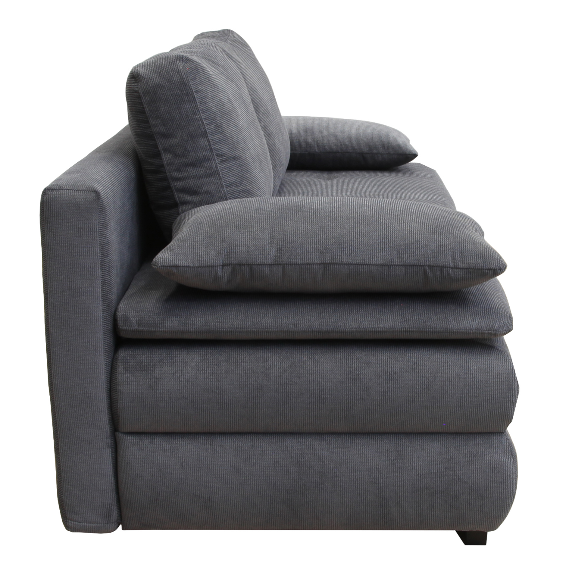 Schlafsofa - anthrazit - mit Staukasten - 202 cm