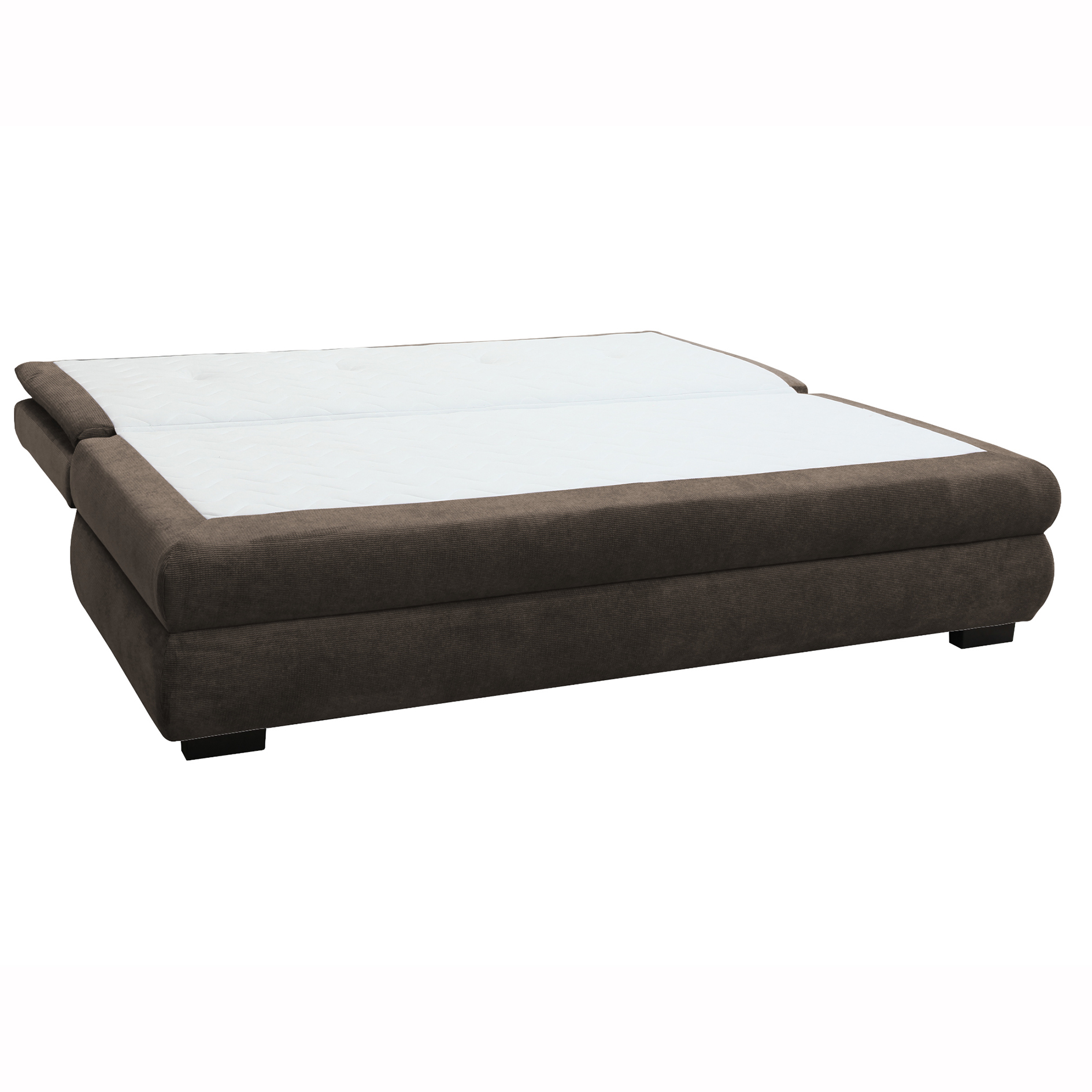 Schlafsofa - braun - mit Staukasten - 202 cm