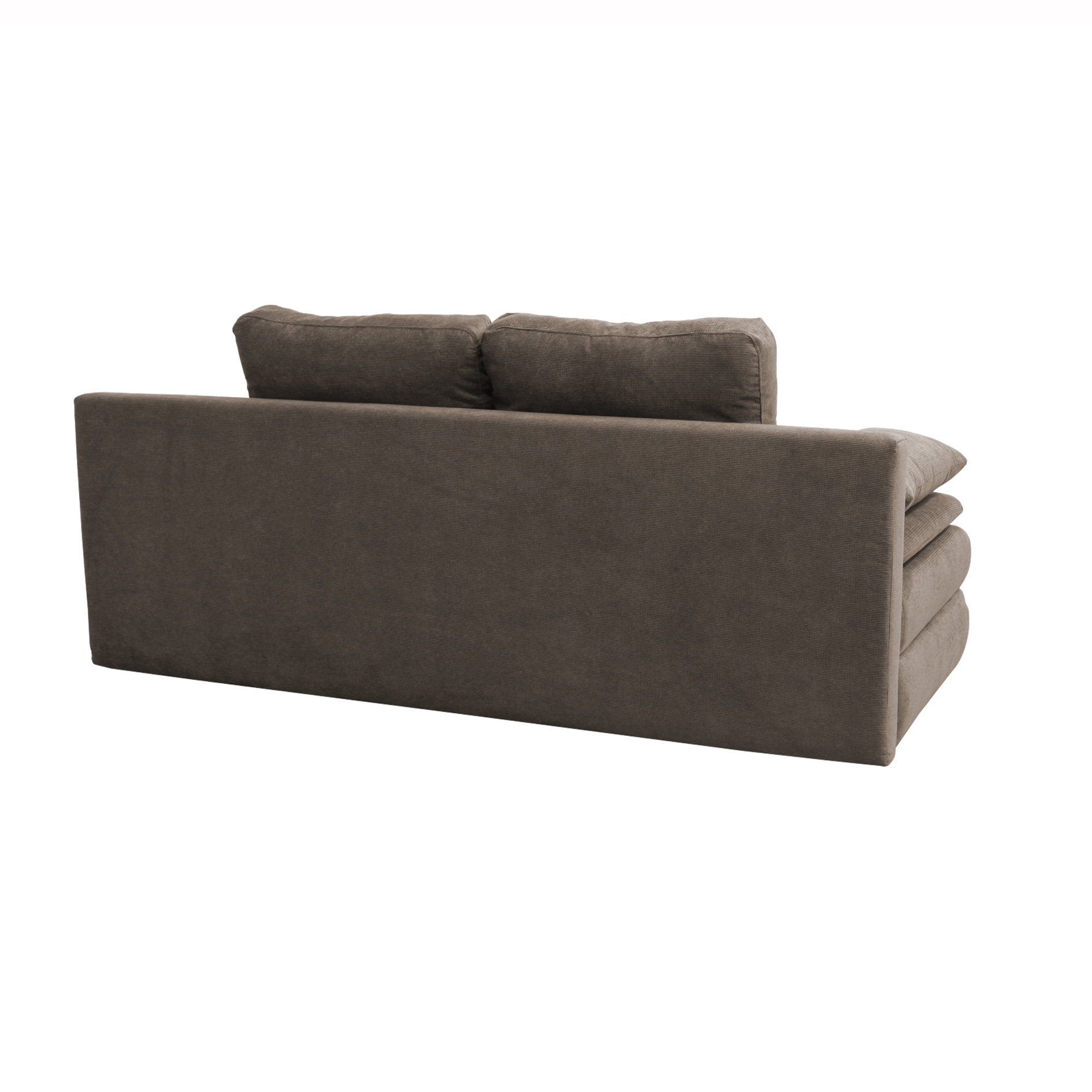 Schlafsofa - braun - mit Staukasten - 202 cm
