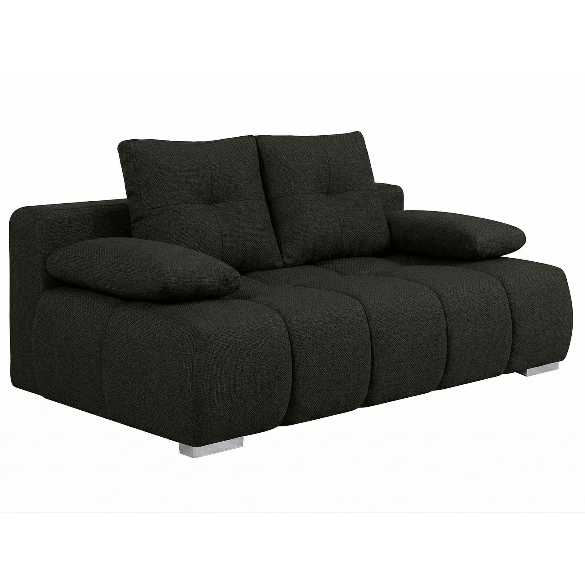 Schlafsofa - charcoal - Boxspringfederung - inkluisve Kissen