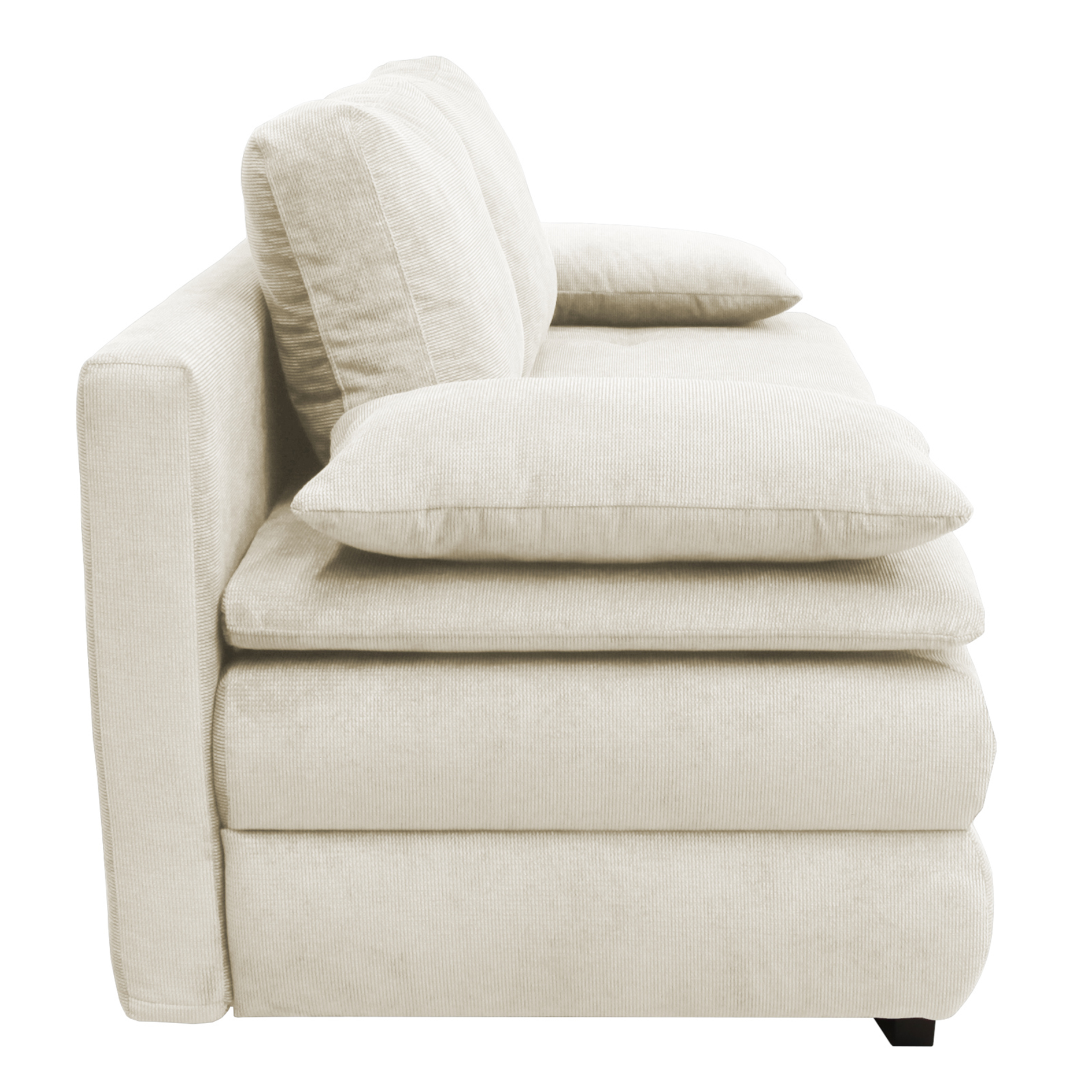 Schlafsofa - creme - mit Staukasten - 202 cm